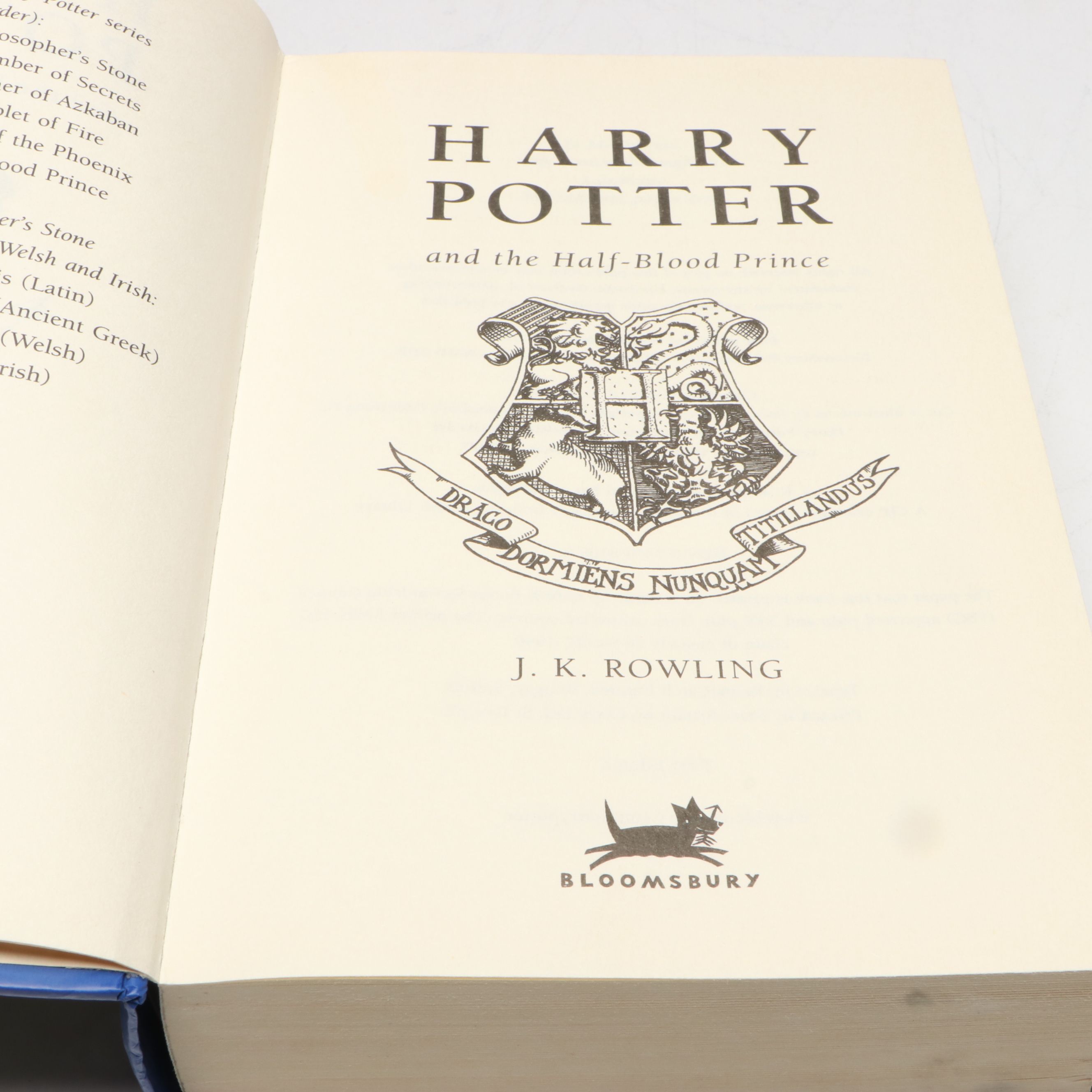 First UK Edition "Harry Potter and the Half-Blood Prince" by J. K. Rowling
