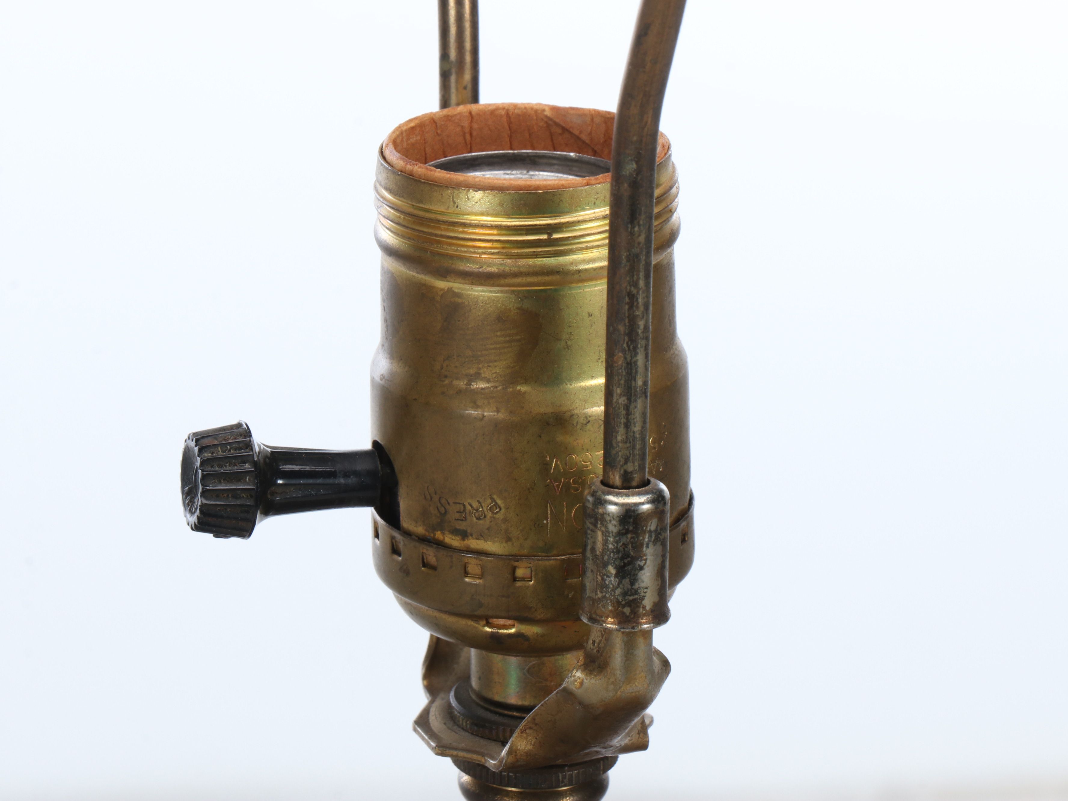 Chinese Blue and White Floral Porcelain Table Lamp with Silk Shade