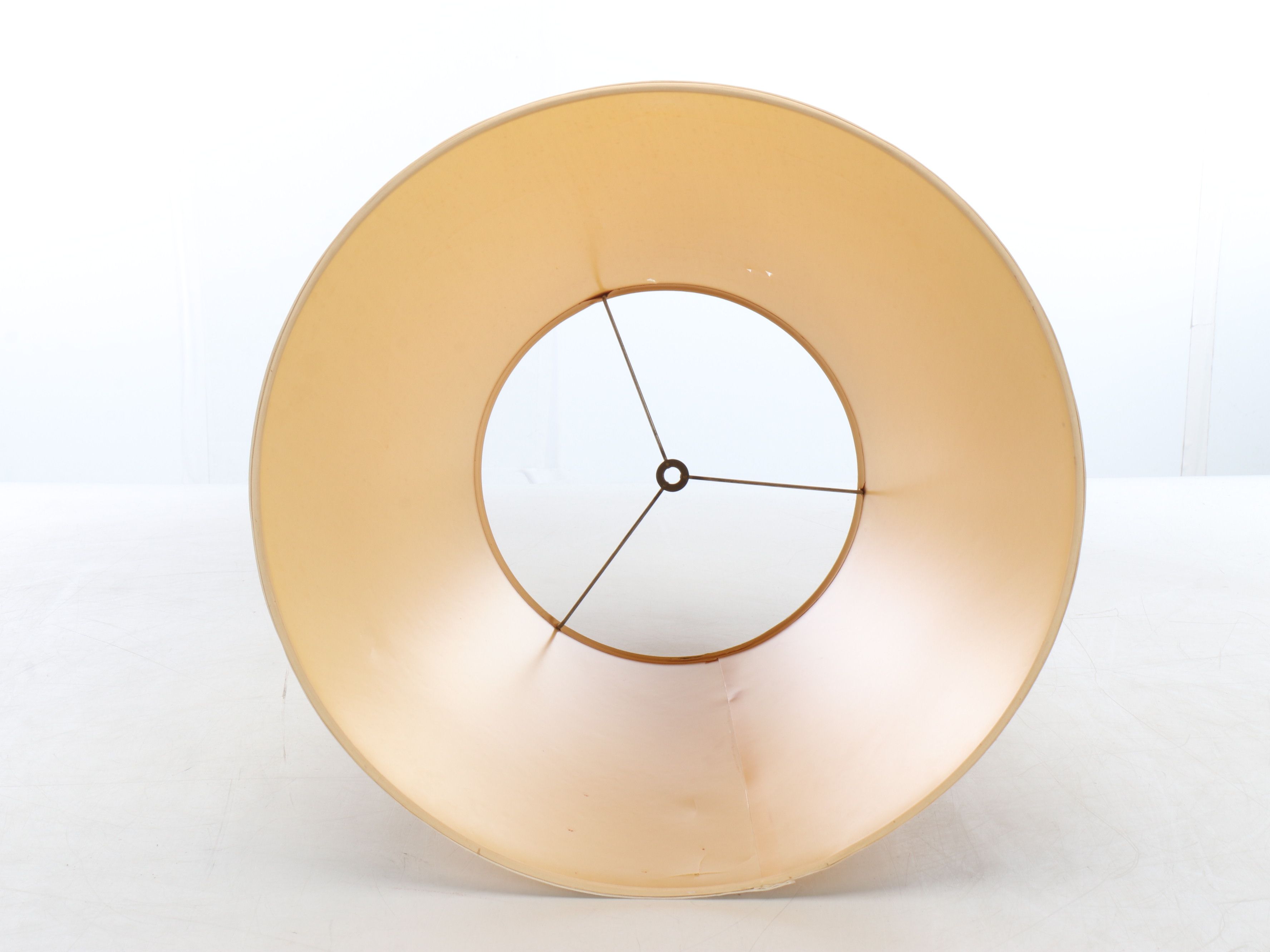 Chinese Blue and White Floral Porcelain Table Lamp with Silk Shade