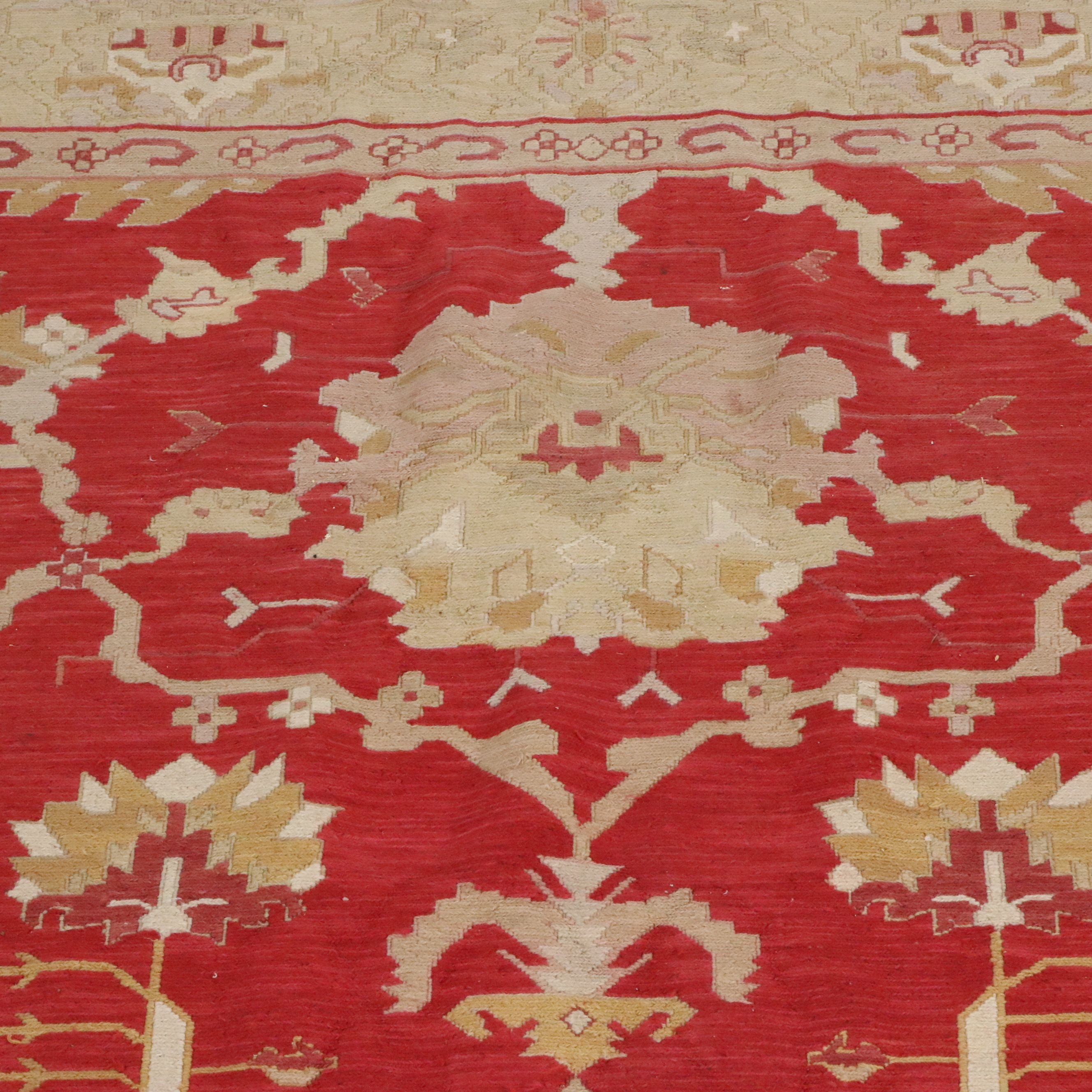 8'2 x 10'6 Handwoven Indo-Turkish Soumak Area Rug