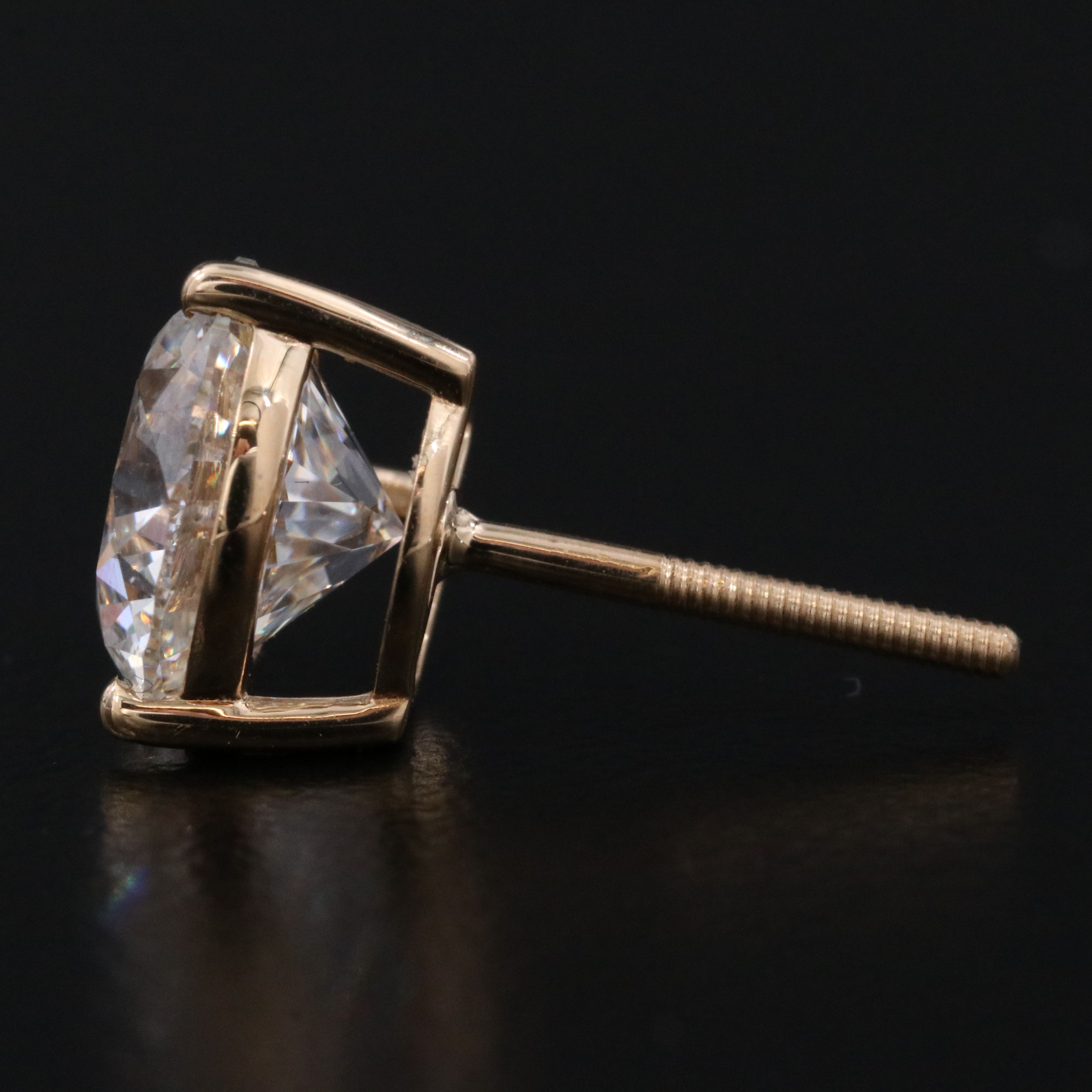 18K 5.08 CTW Lab Grown Diamond Stud Earrings with IGI Reports