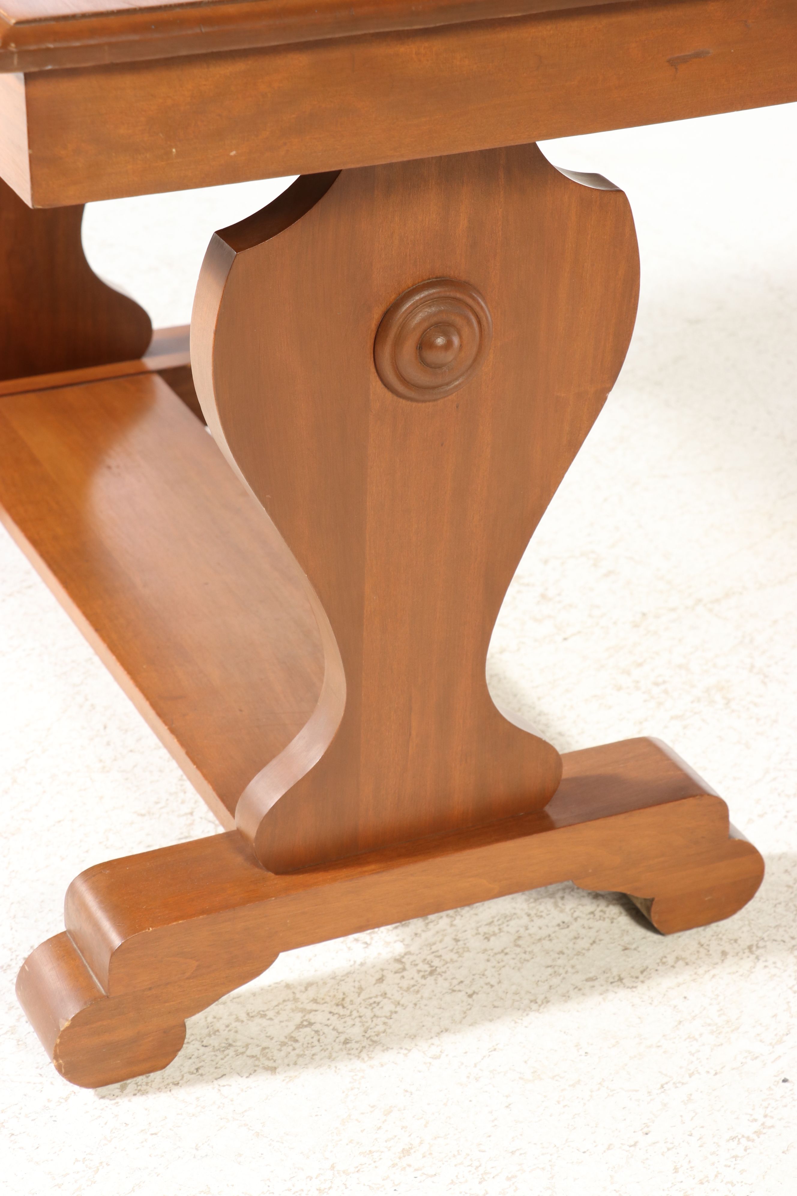 American Empire Revival Cherry Library Table, Late 19th/Early 20th Century