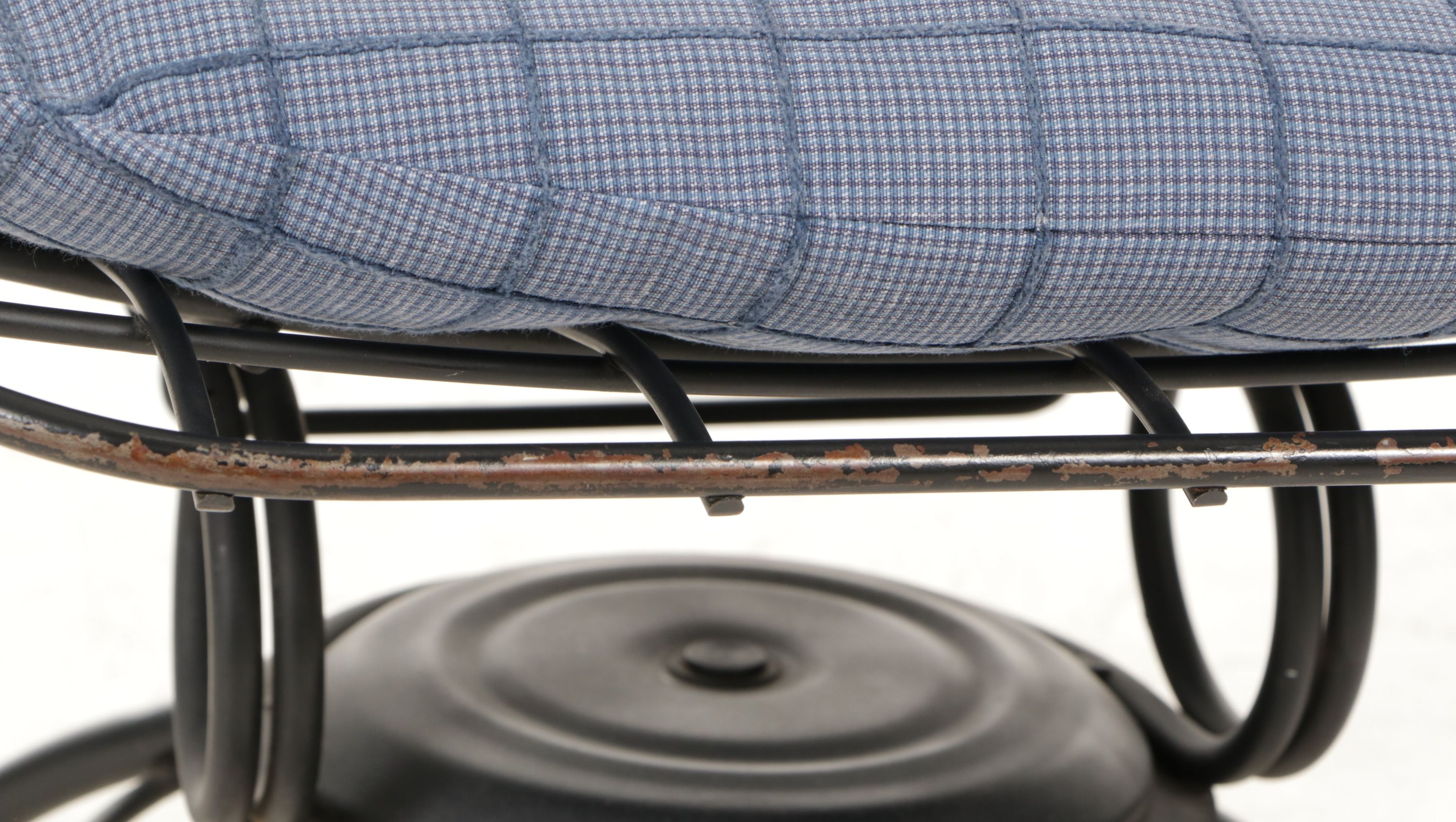 Mid Century Modern Wire Swivel Rocking Lounge Chairs