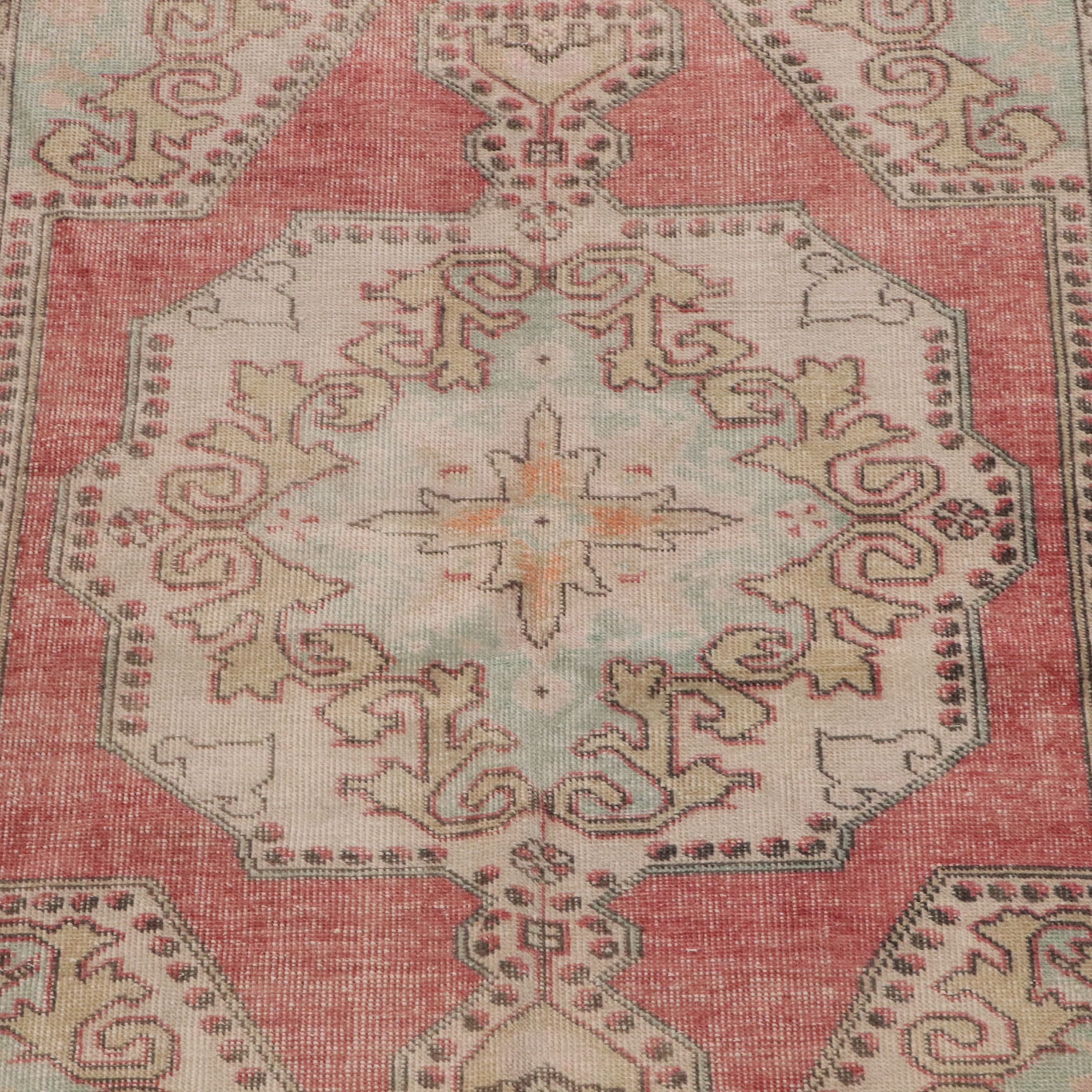 4'9 x 7'5 Hand-Knotted Turkish Oushak Anatolian Medallion Area Rug