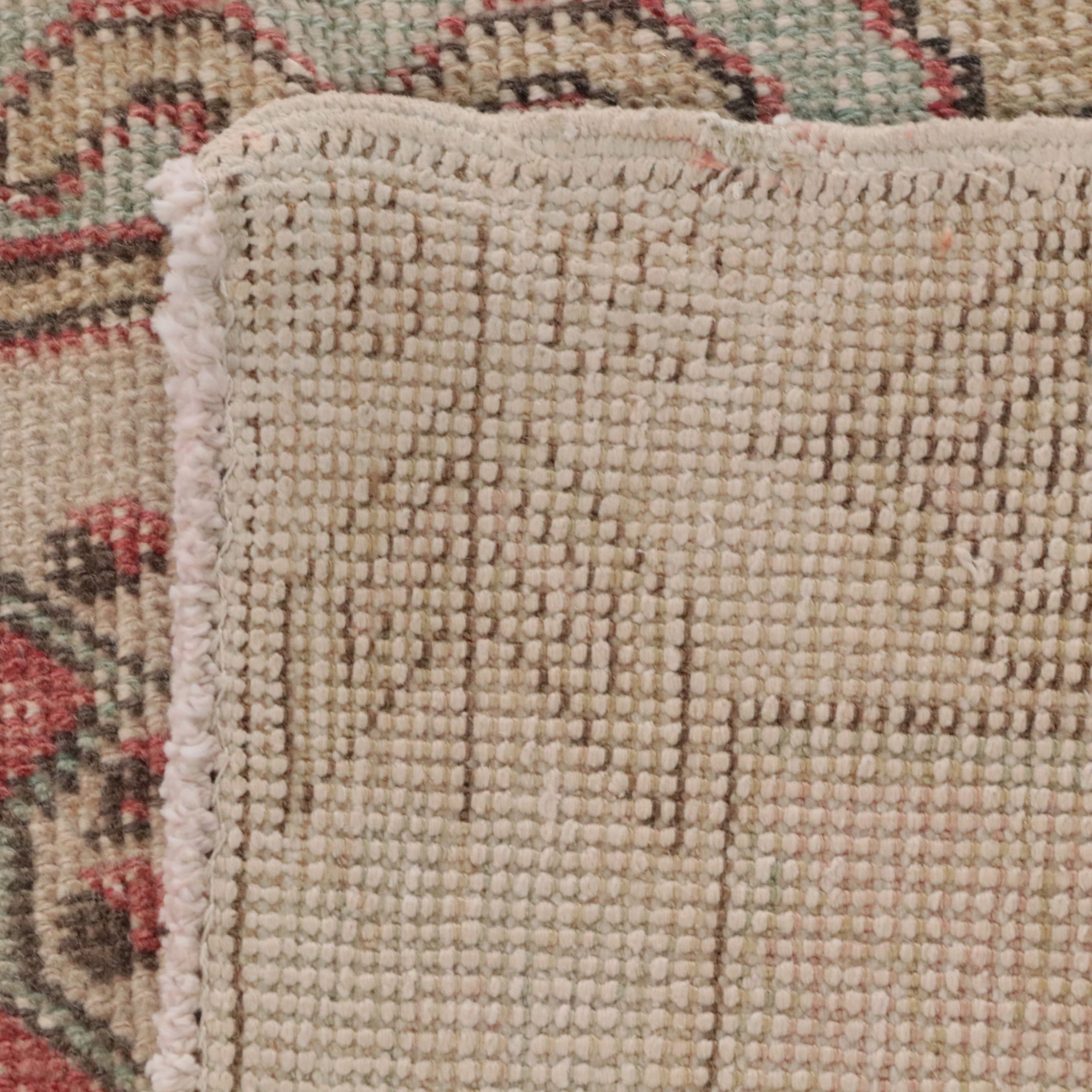 4'9 x 7'5 Hand-Knotted Turkish Oushak Anatolian Medallion Area Rug