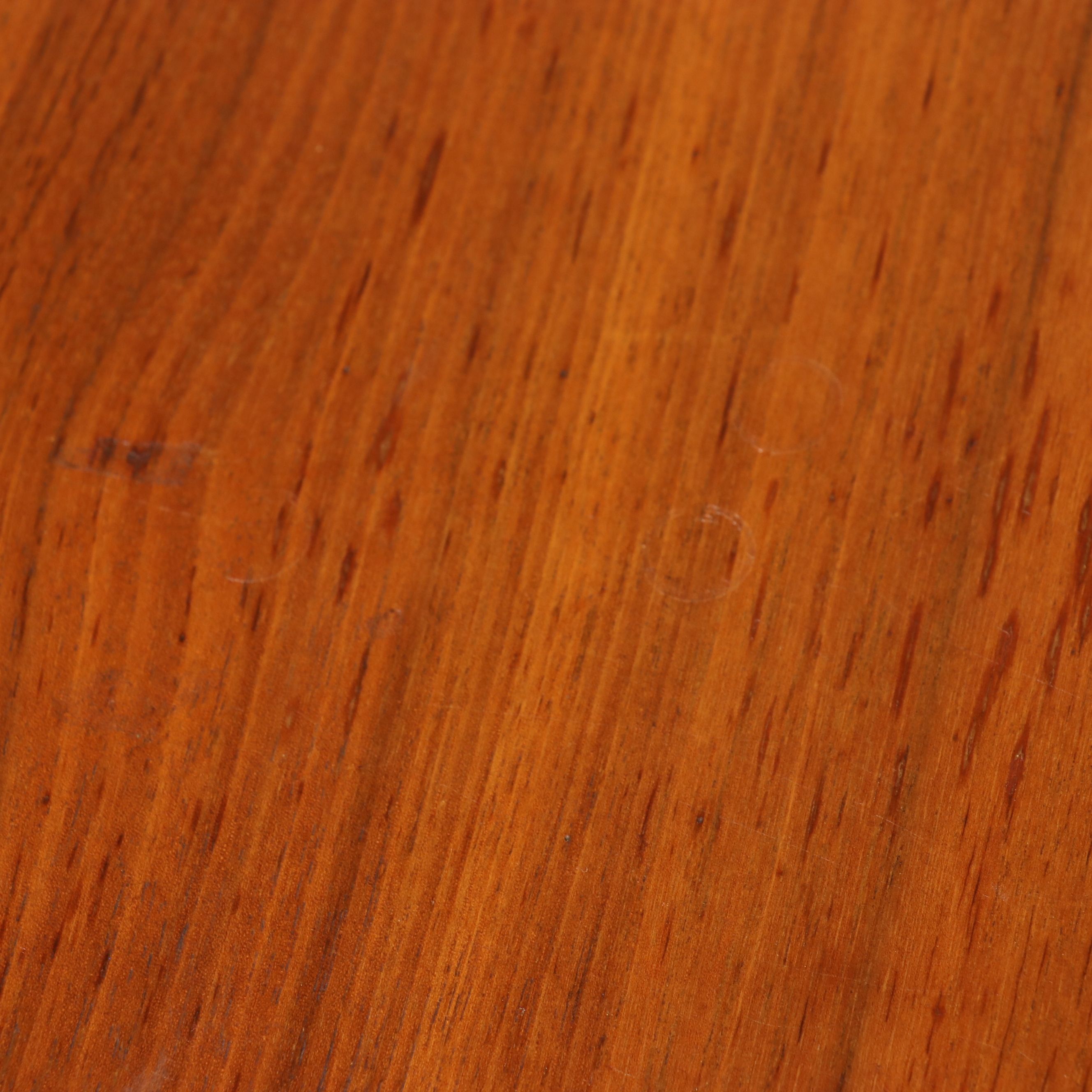 Lane "Acclaim" Series Triangular Walnut & Fruitwood Tiered Corner Table, 1964