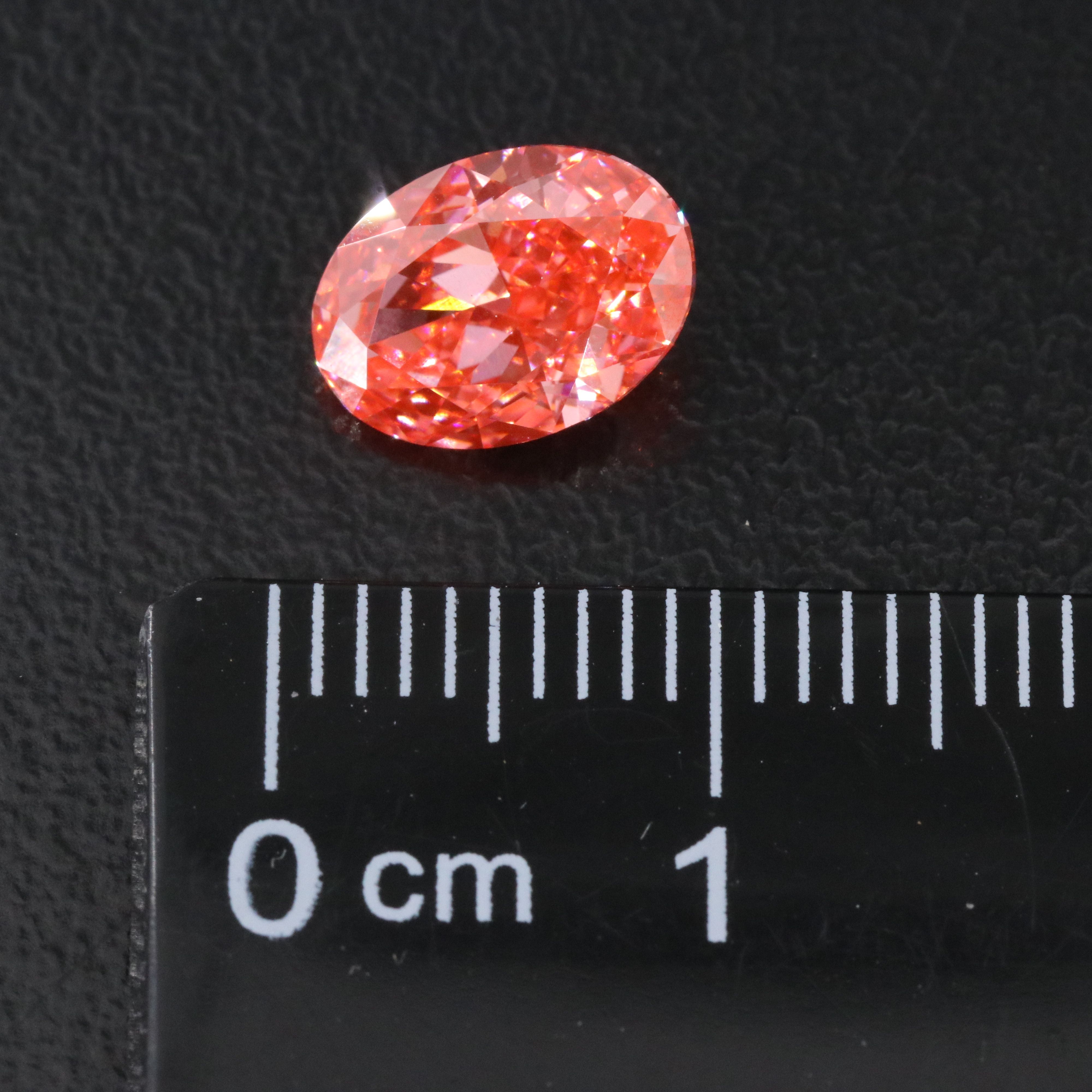 Loose 2.01 CT Lab Grown Fancy Vivid Pink Diamond with IGI Report