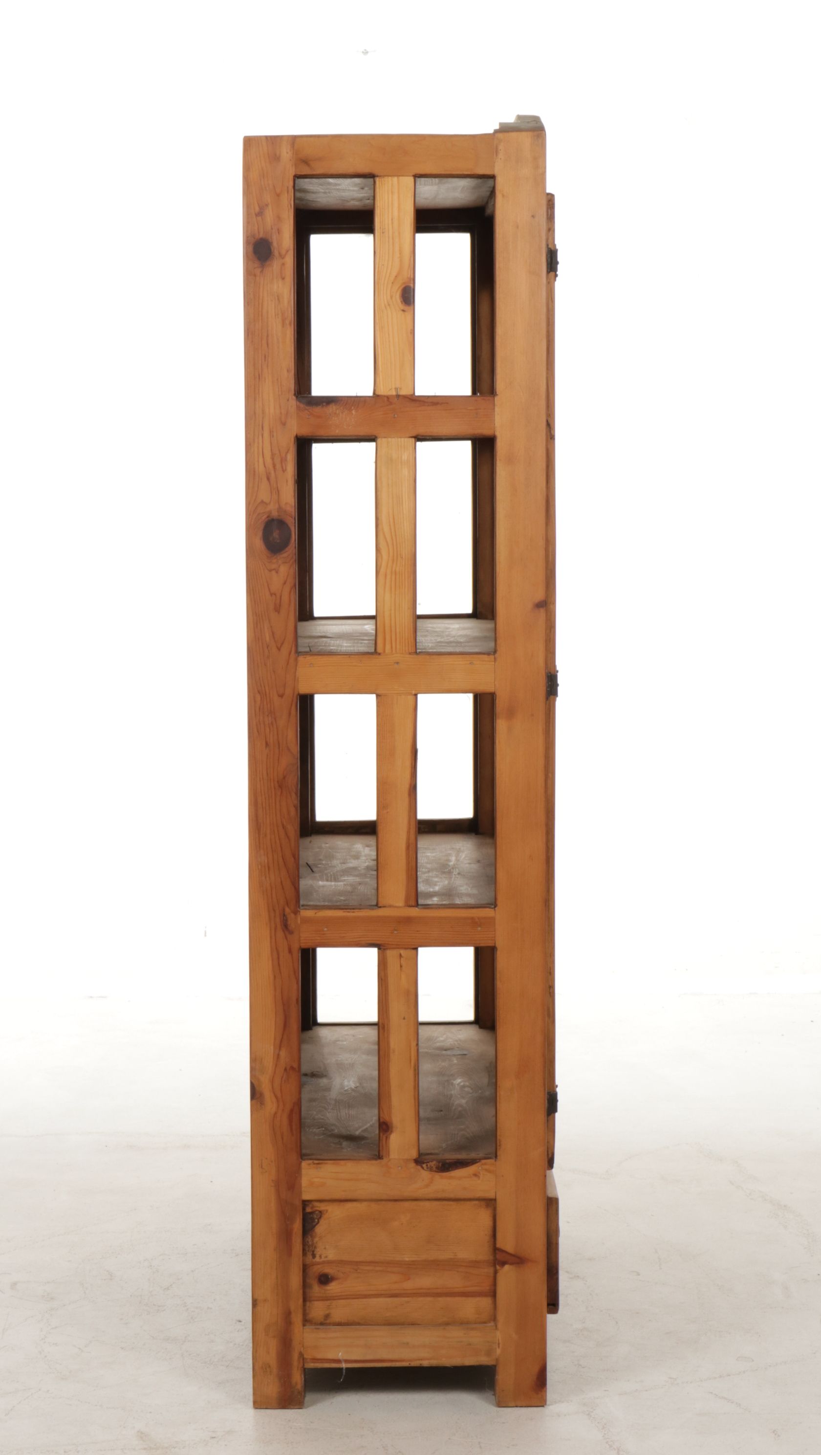 Mexican Southwestern Style Rustic Pine Storage Shelf