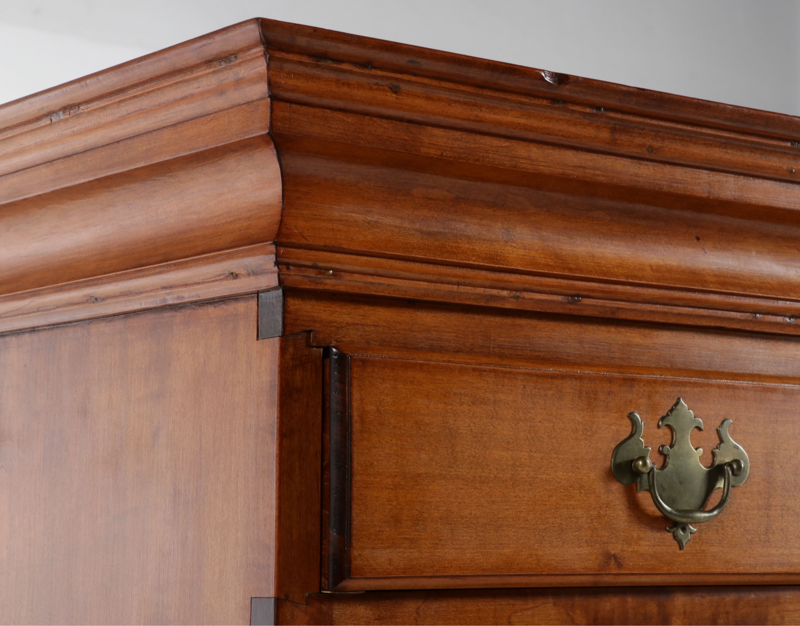 Queen Anne Tiger Maple Highboy, 18th Century