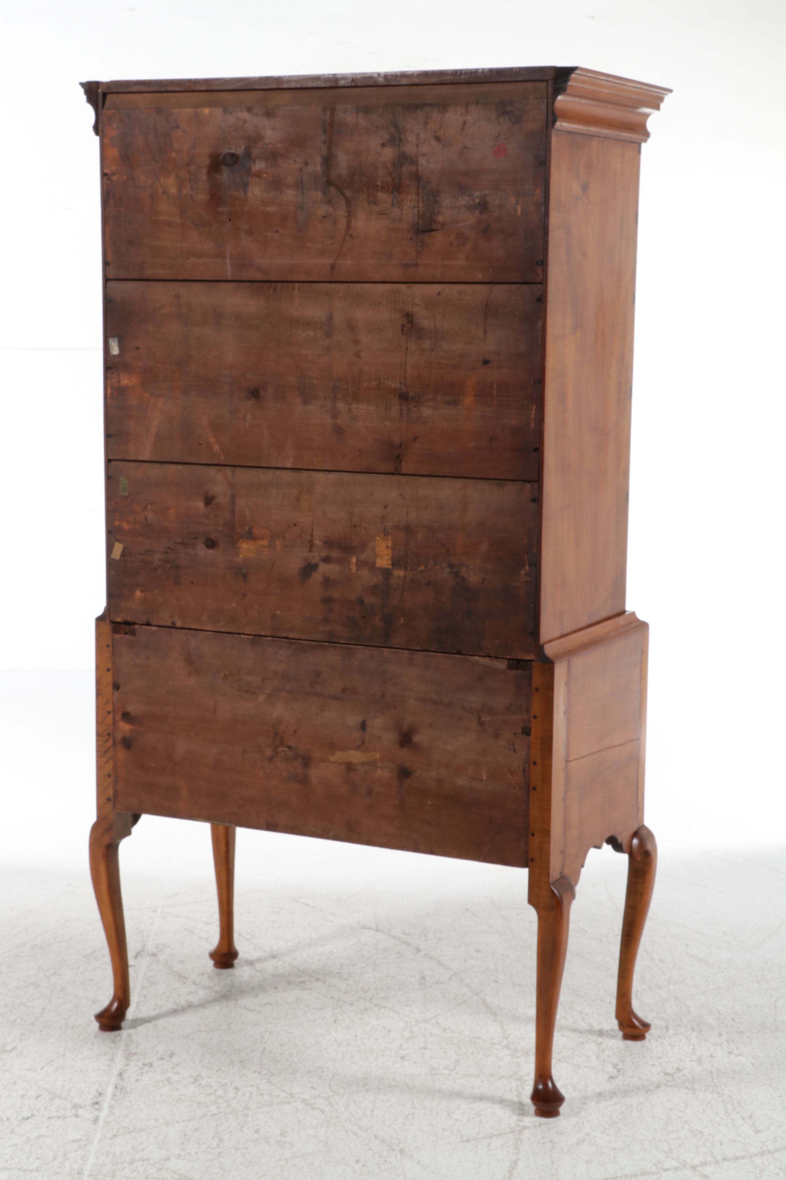 Queen Anne Tiger Maple Highboy, 18th Century