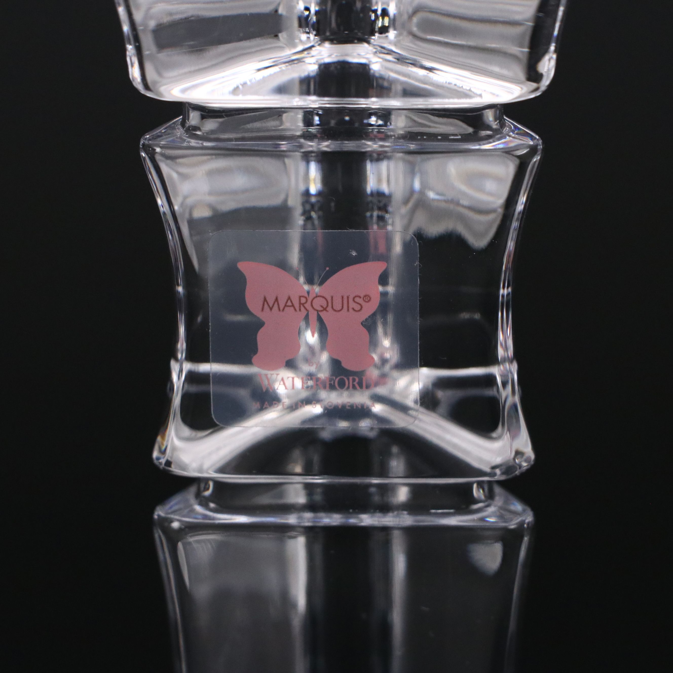 Marquis by Waterford "Cathay" Crystal Candlesticks with Lenox Taper Candles