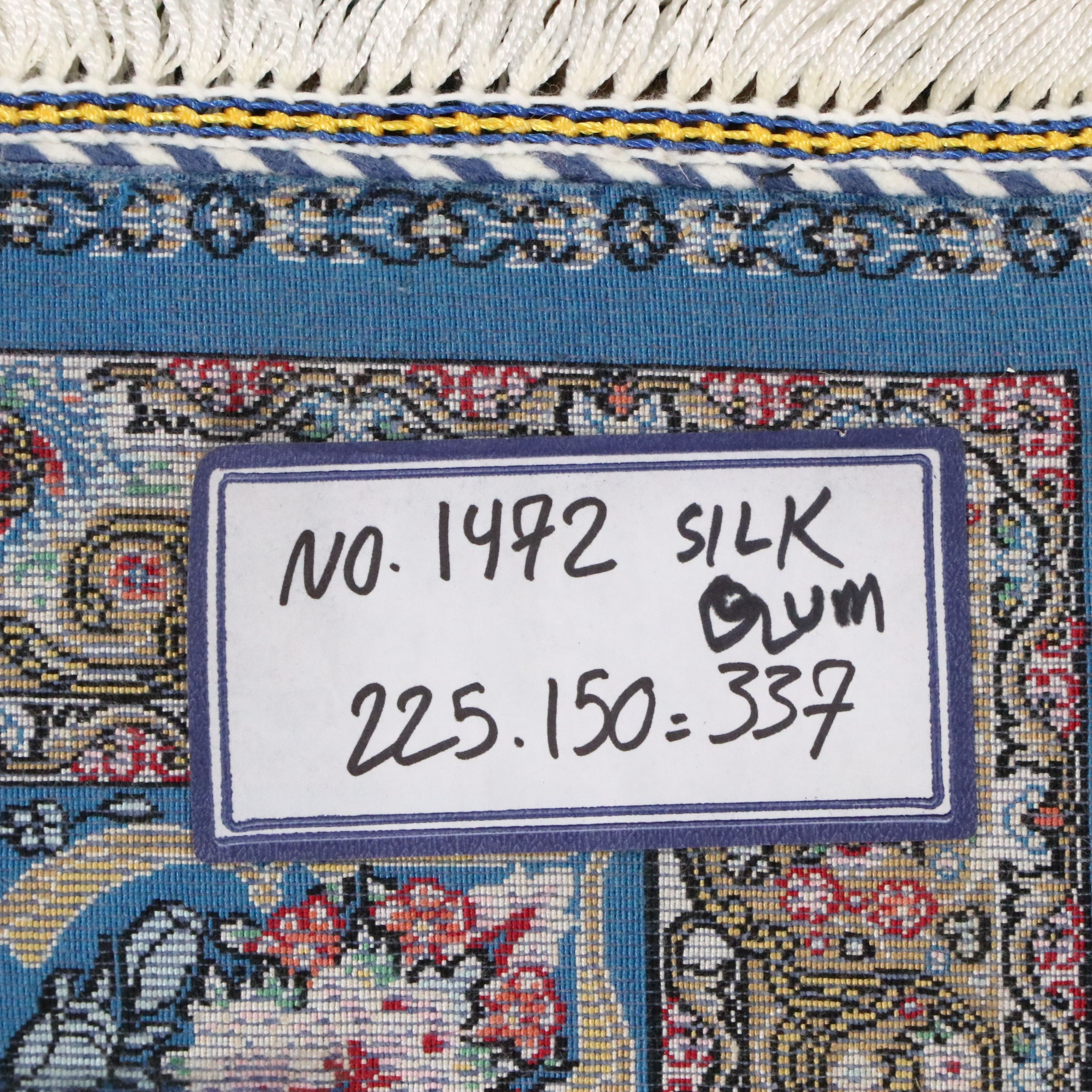 4'8 x 7'5 Machine Made Turkish Qom Art Silk Area Rug