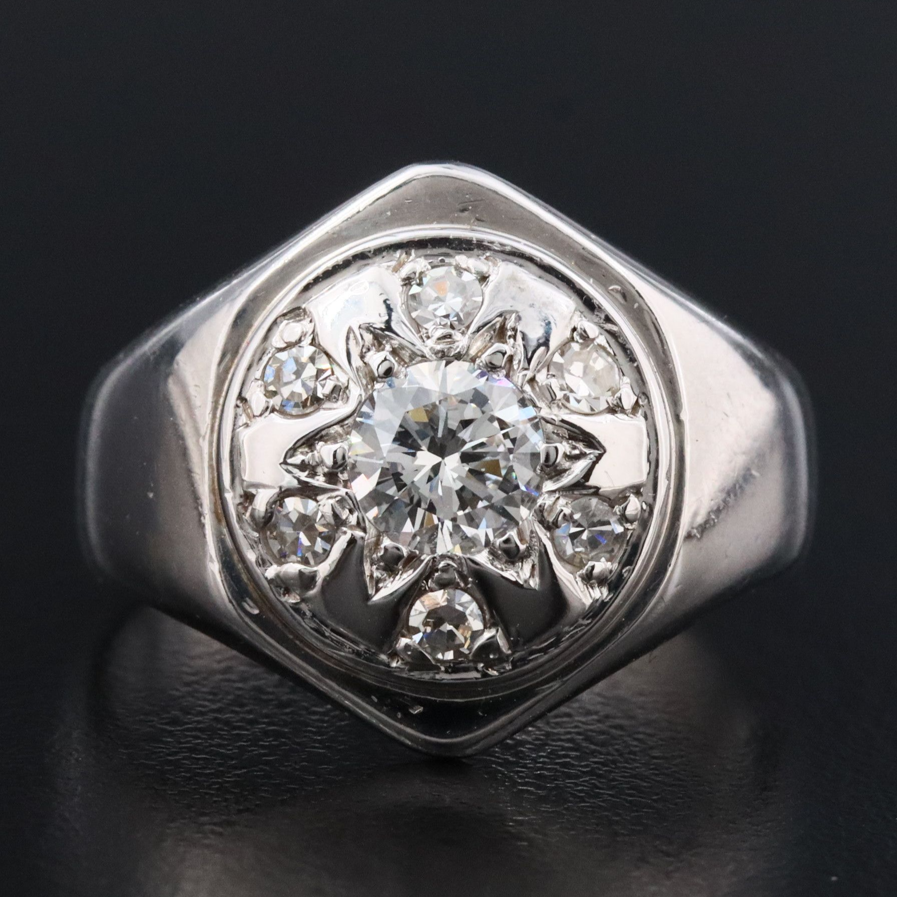 Vintage 14K 0.64 CTW Diamond Ring