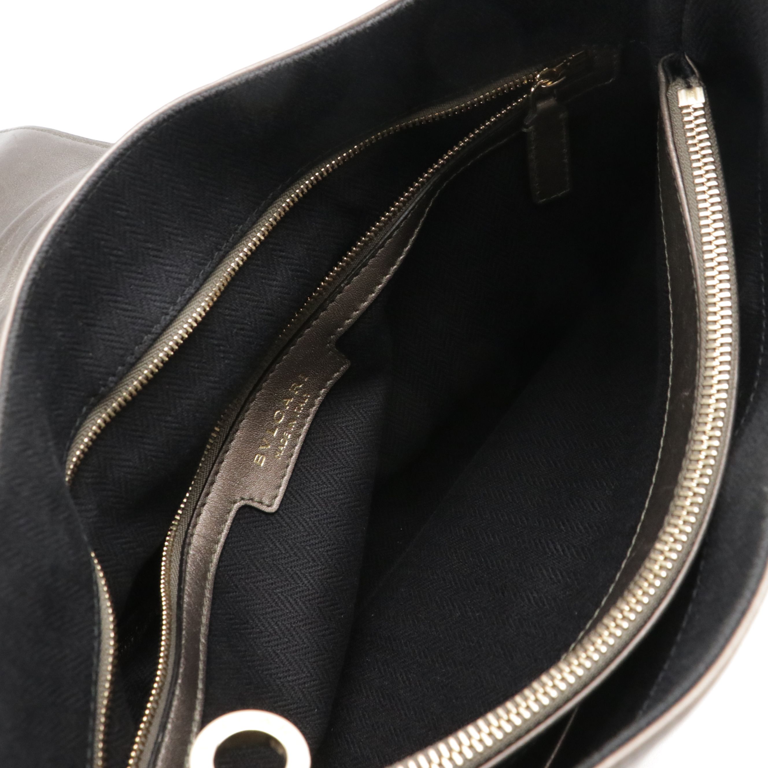 BVLGARI Chandra Shoulder Bag in Quilted Metallic Leather