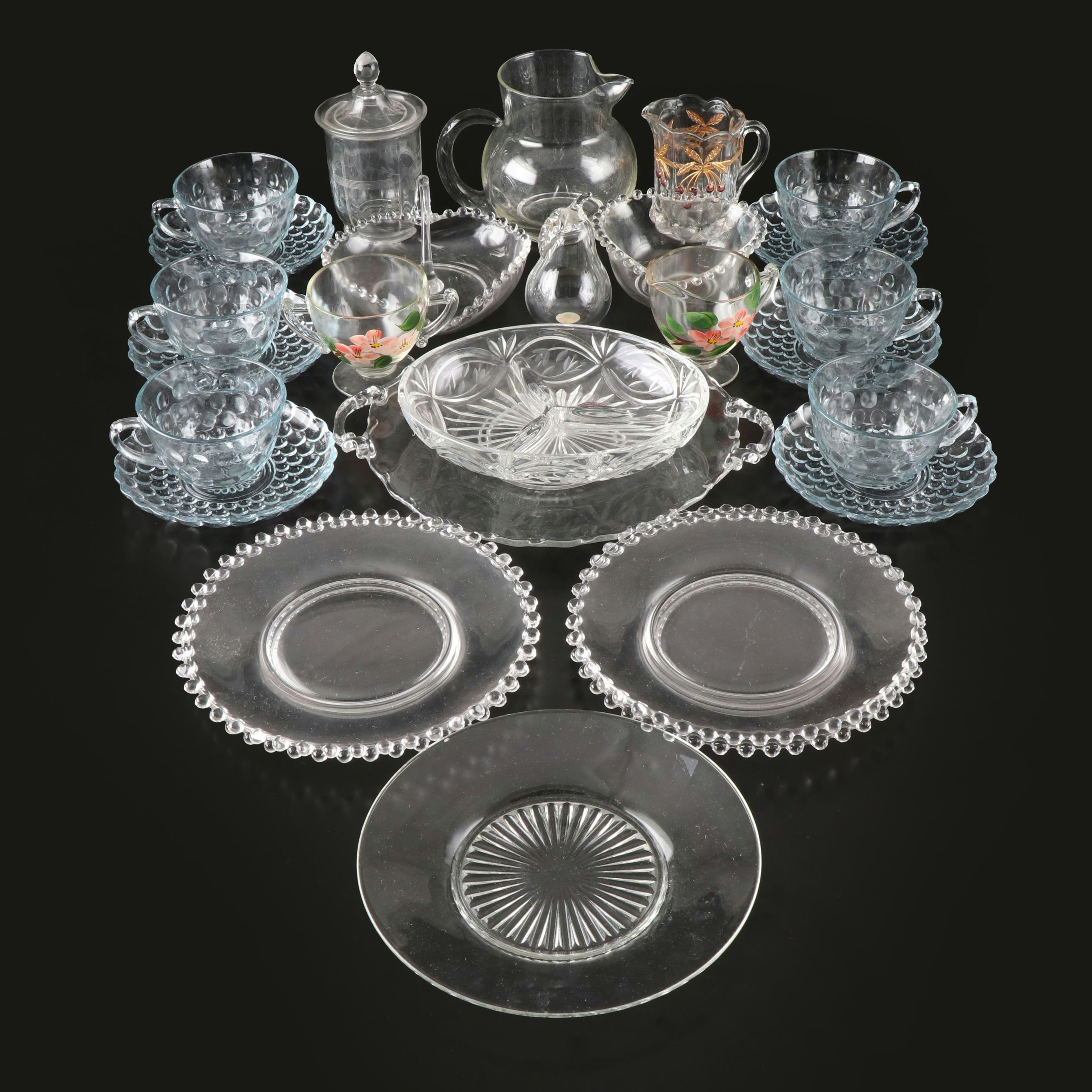 Imperial Glass "Candlewick", Anchor Hocking "Bubble" and More Glass Dinnerware