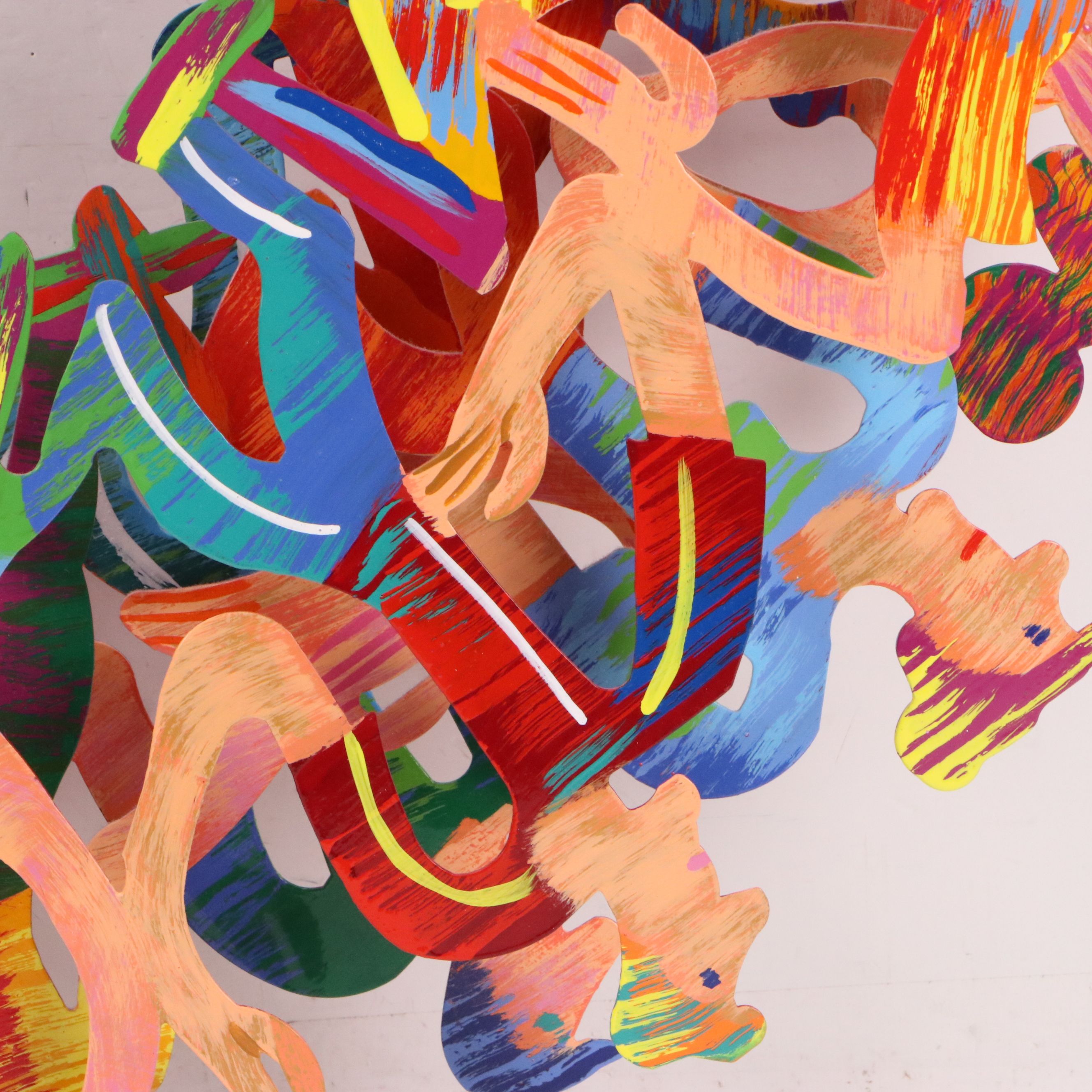 David Gerstein Hand-Painted Steel Sculpture "Human Circle"