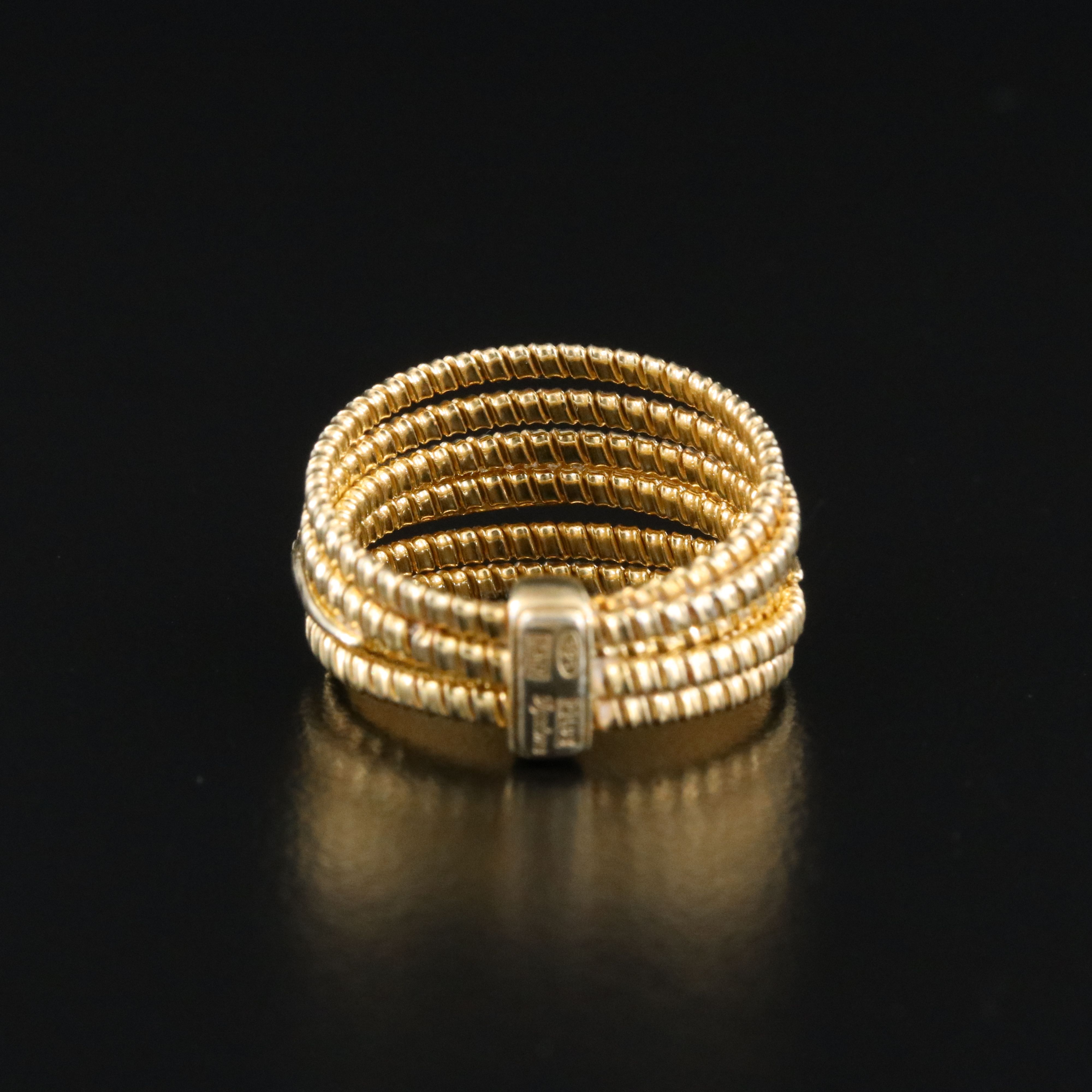 Italian Sterling CZ Multi Band Ring