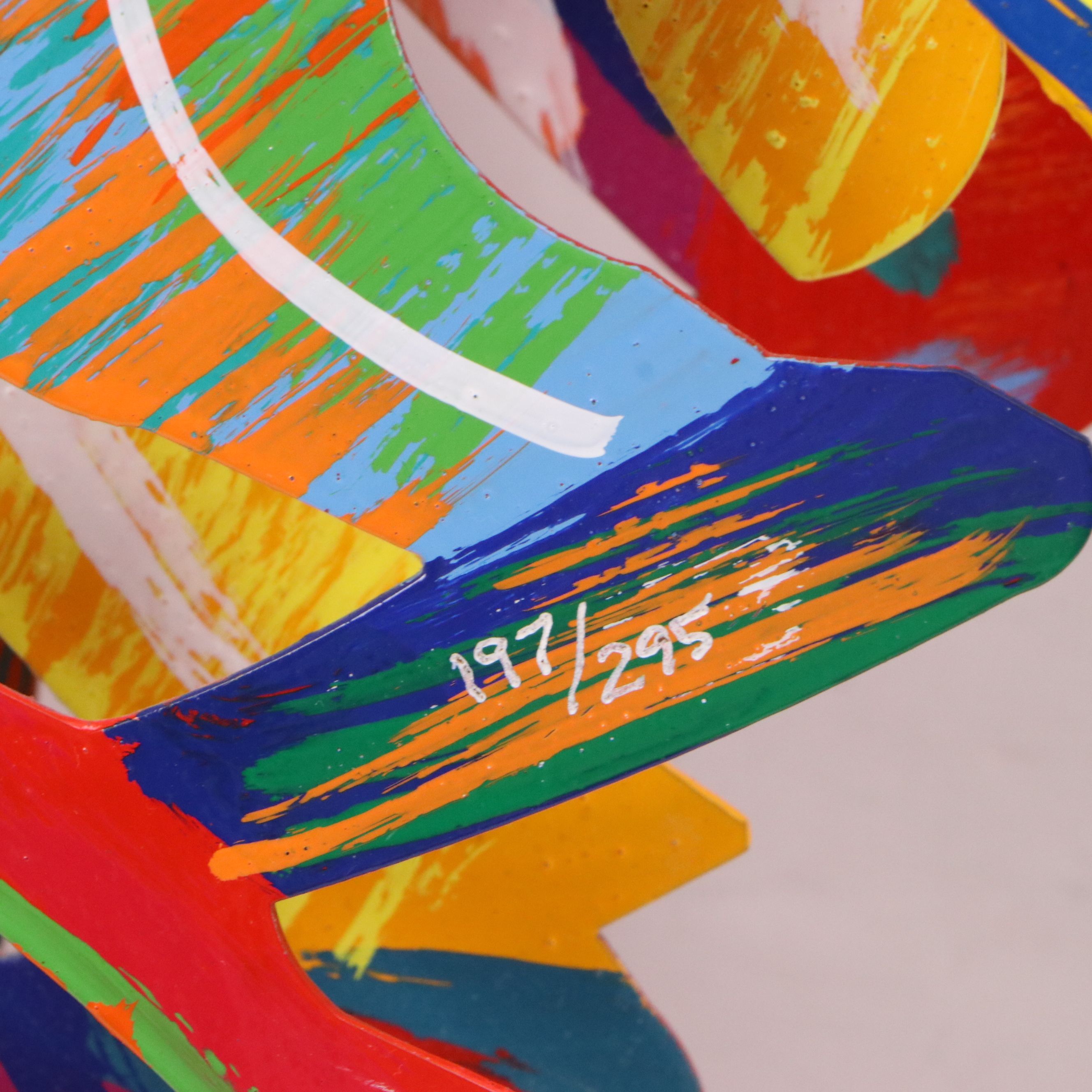 David Gerstein Hand-Painted Steel Sculpture "Human Circle"