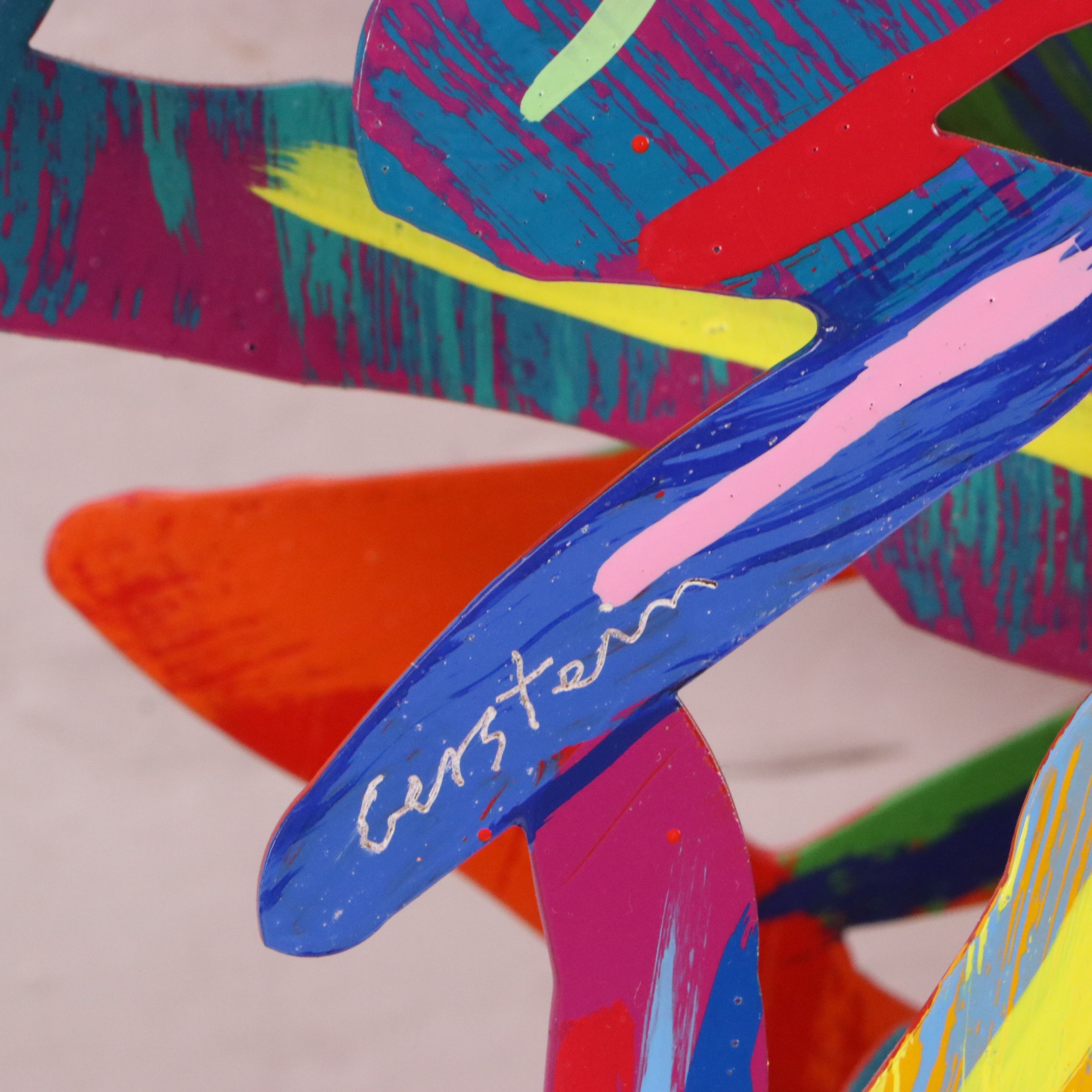 David Gerstein Hand-Painted Steel Sculpture "Human Circle"