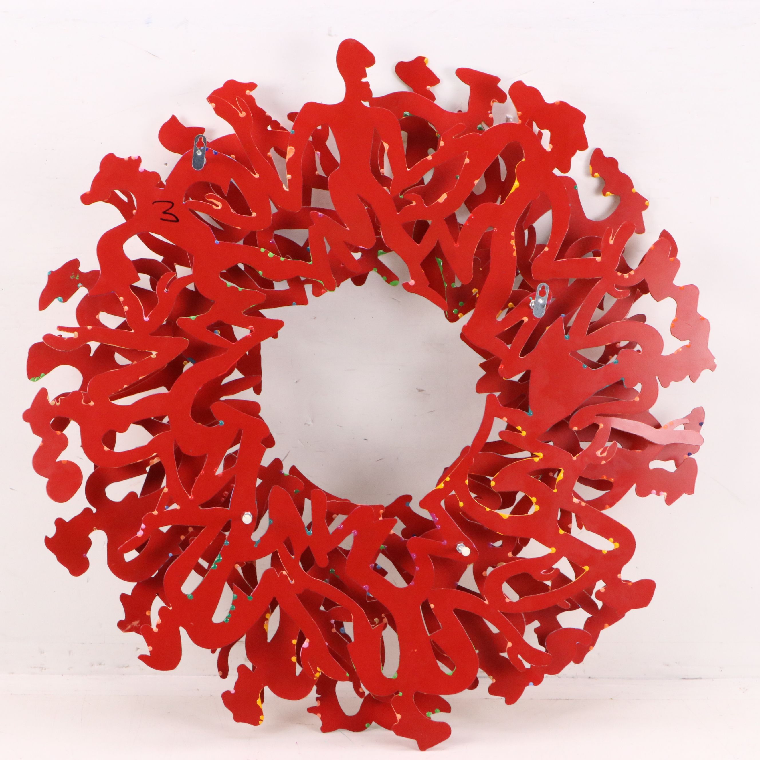 David Gerstein Hand-Painted Steel Sculpture "Human Circle"