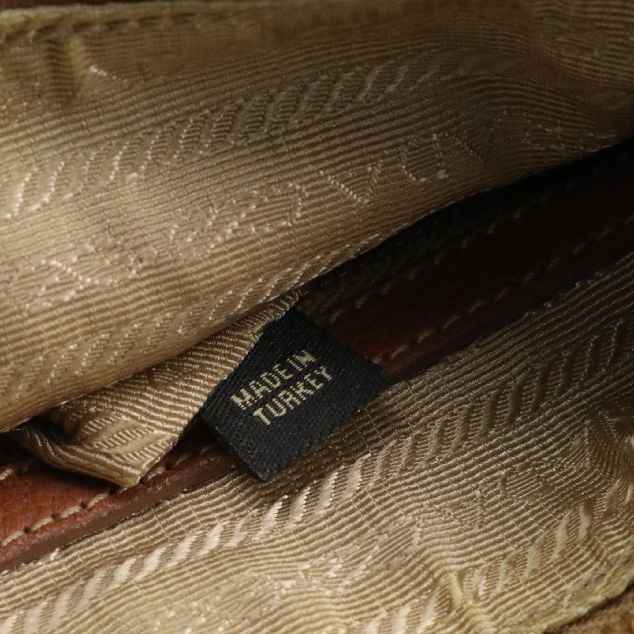 Prada Brown Jacquard Logo Canvas and Leather Crossbody Bag