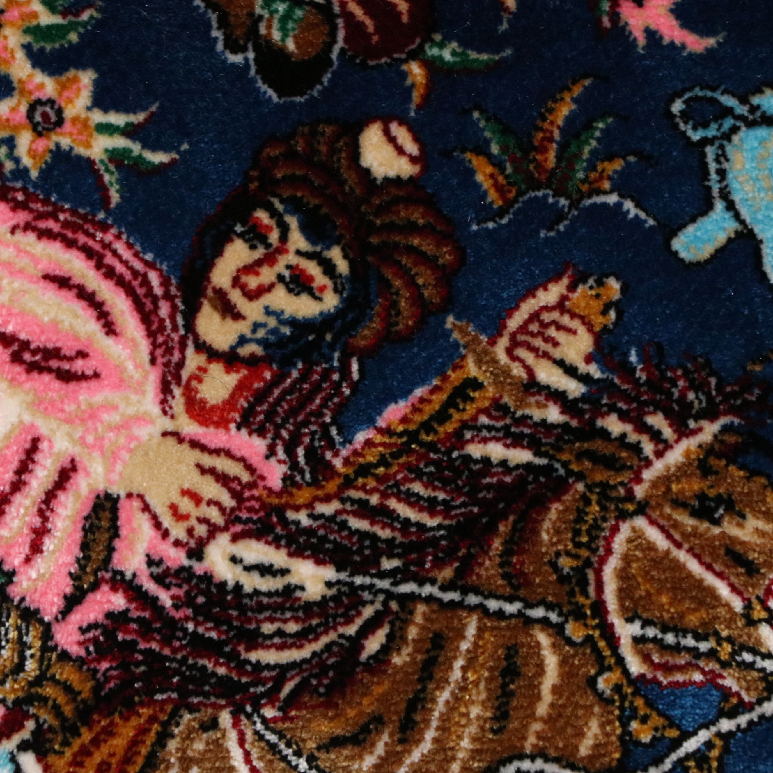 2'8 x 4'2 Machine Made Turkish Tabriz Style Silk Accent Rug