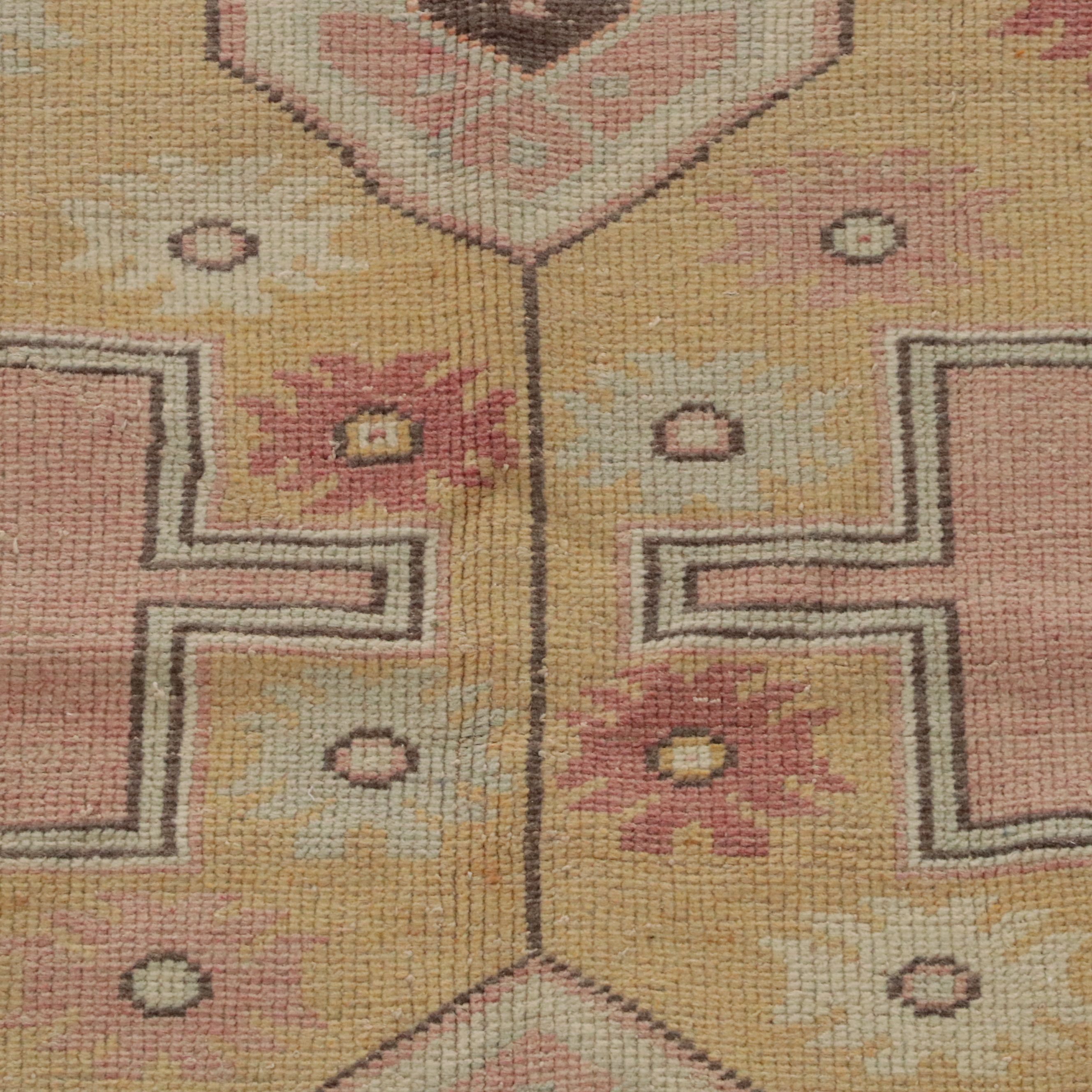 4'1 x 8'6 Hand-Knotted Turkish Anatolian Area Rug