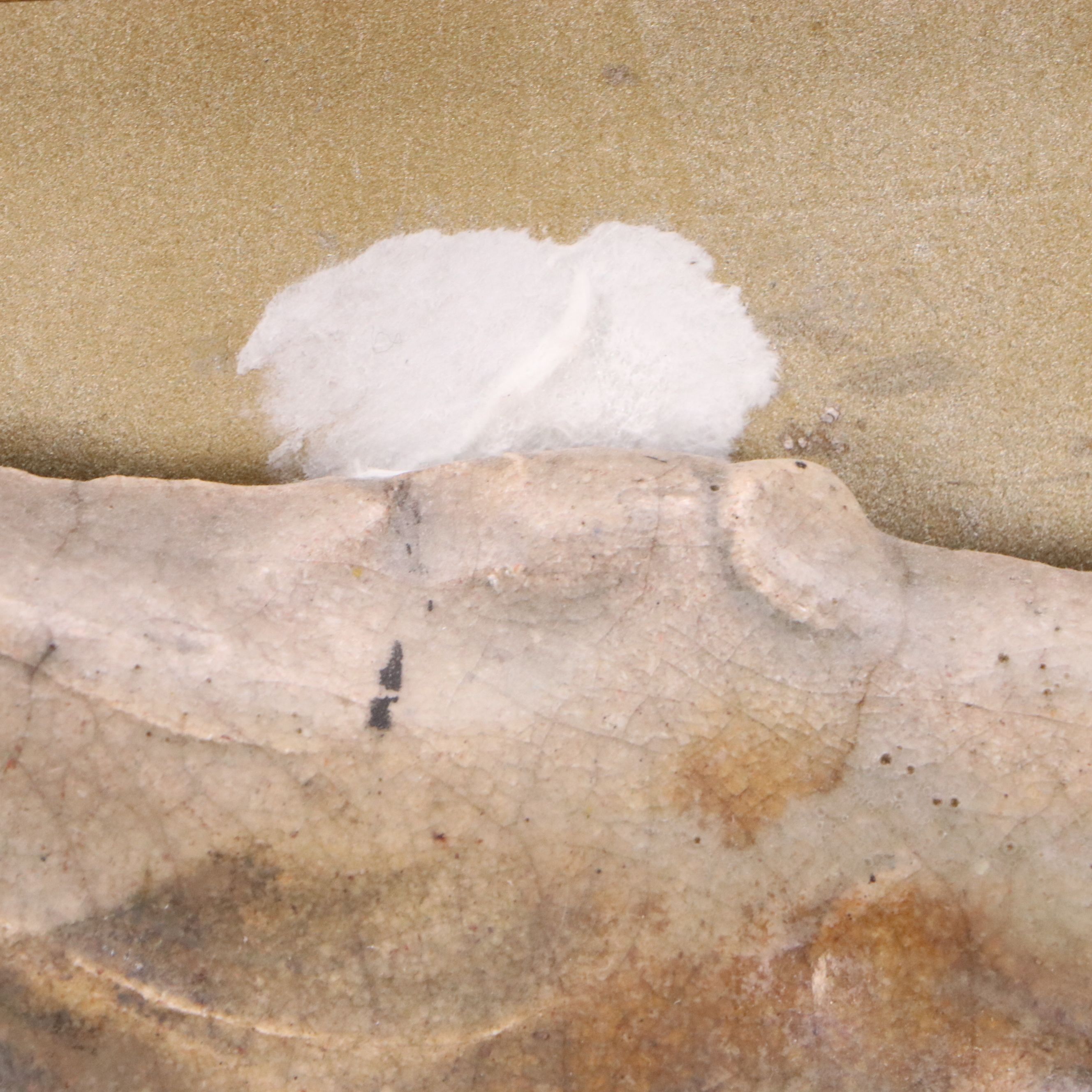 European School Hand-Painted Ceramic Wall Plaque, Circa 1970