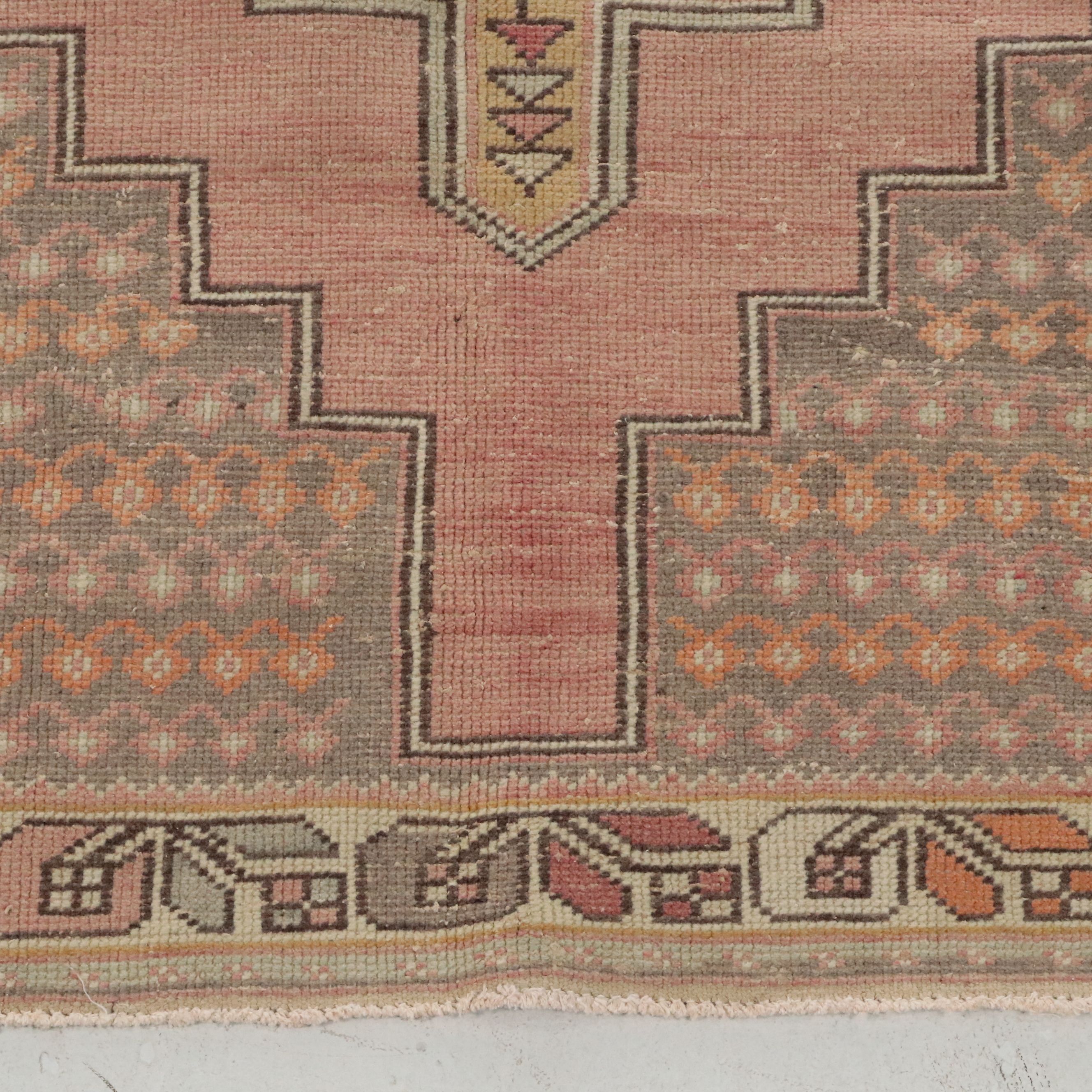 4'1 x 8'6 Hand-Knotted Turkish Anatolian Area Rug