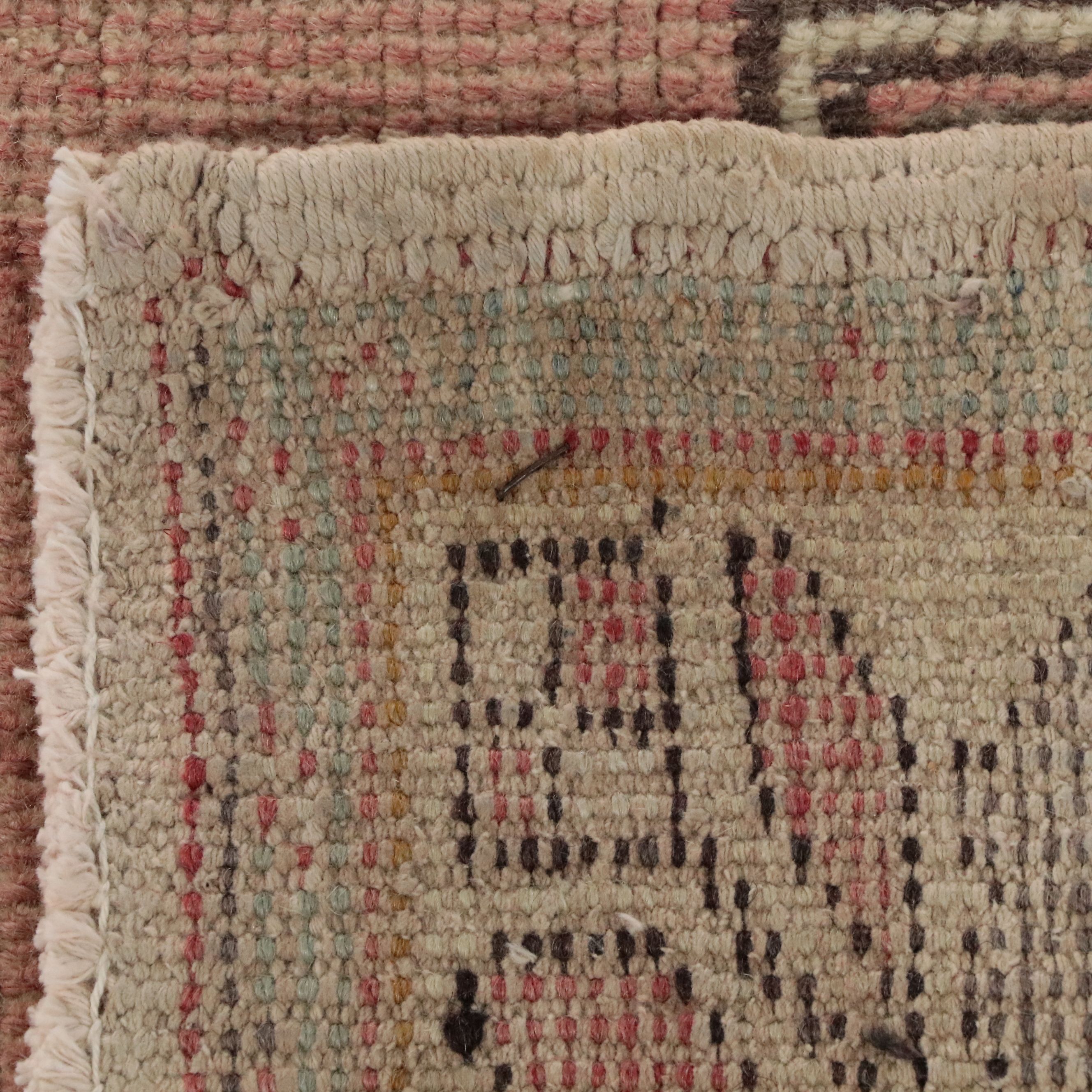 4'1 x 8'6 Hand-Knotted Turkish Anatolian Area Rug