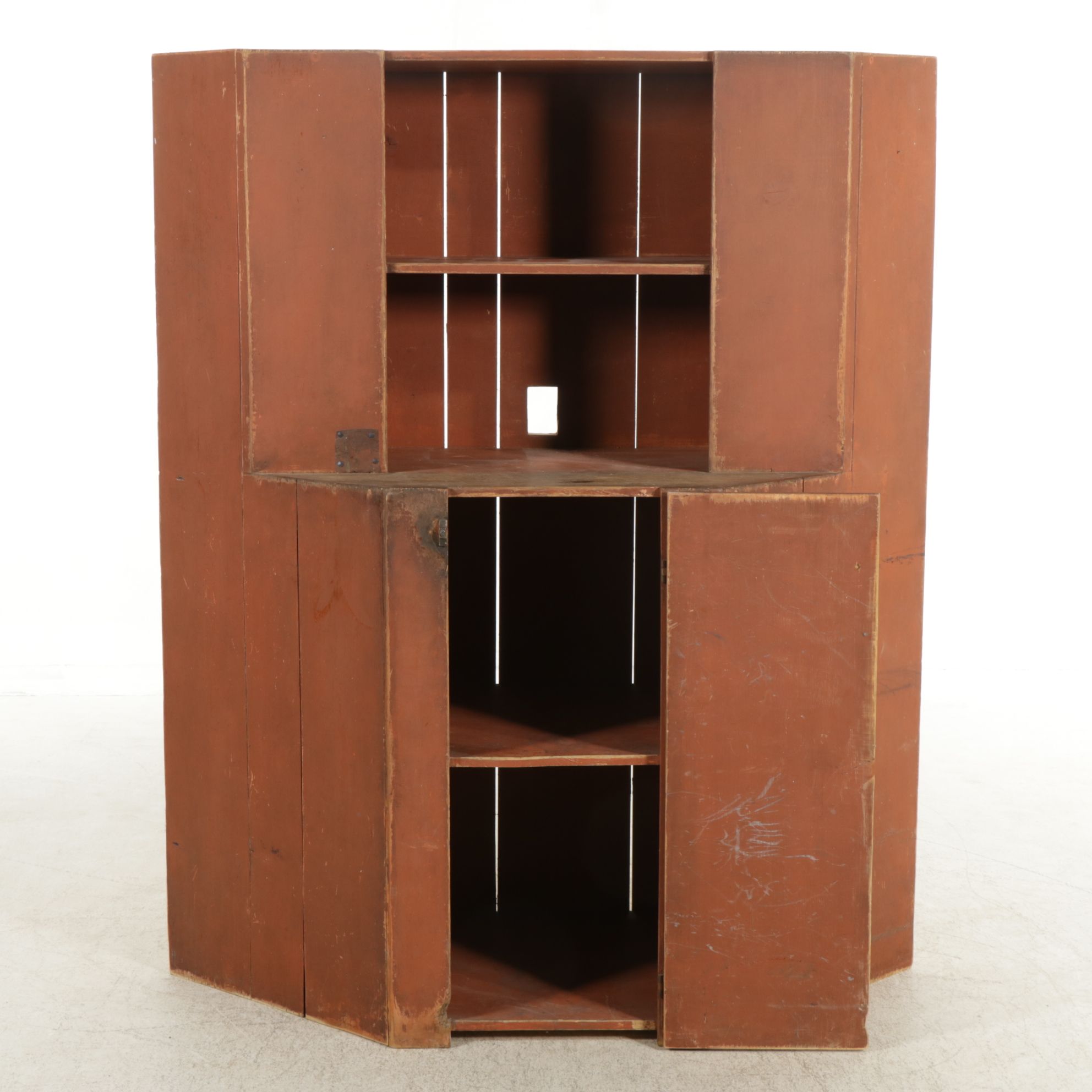 DS Whims Primitive Painted Pine Corner Cabinet, 2008