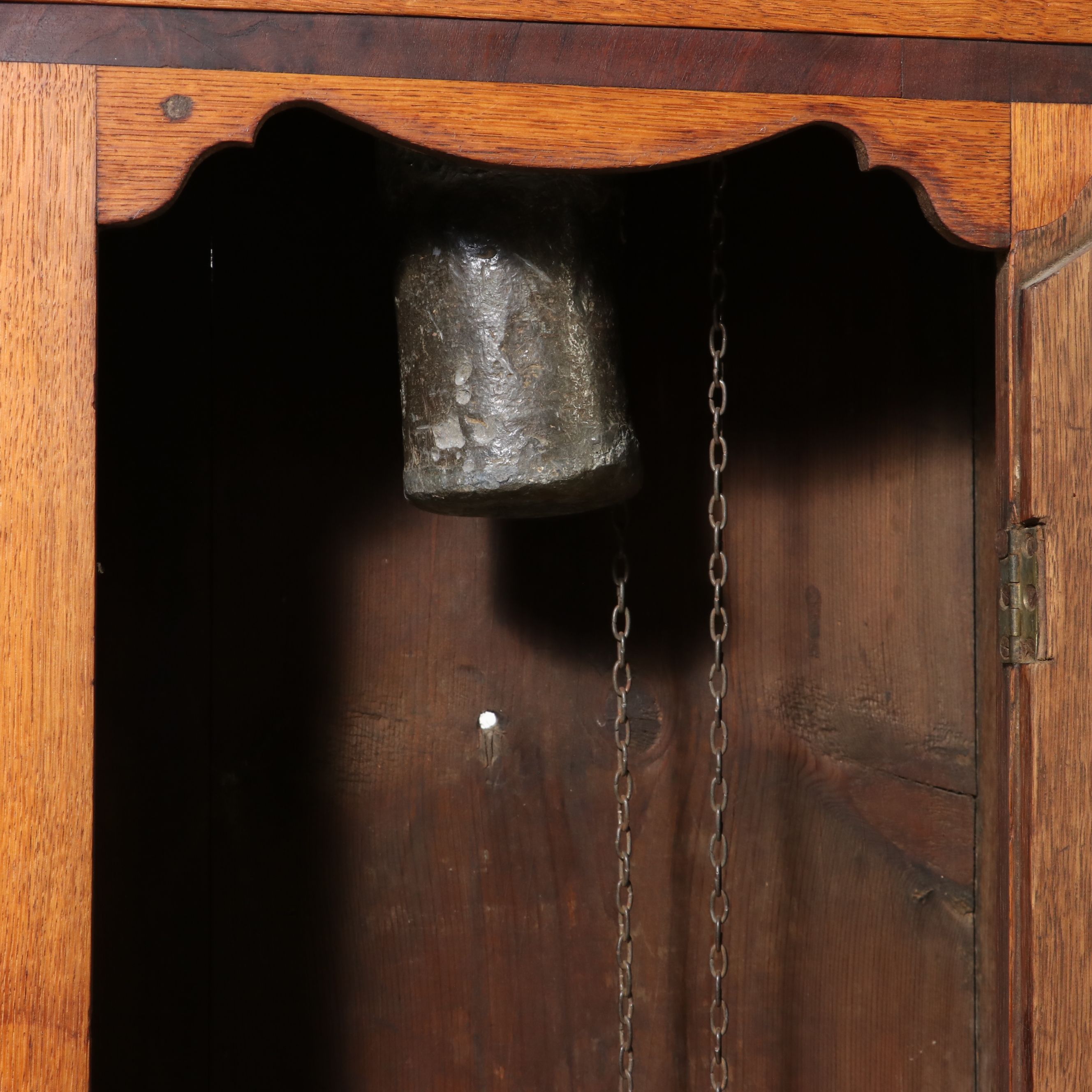 Samuel Lawson "Kighley" English Regency Oak and Walnut Longcase Clock, 18th C.