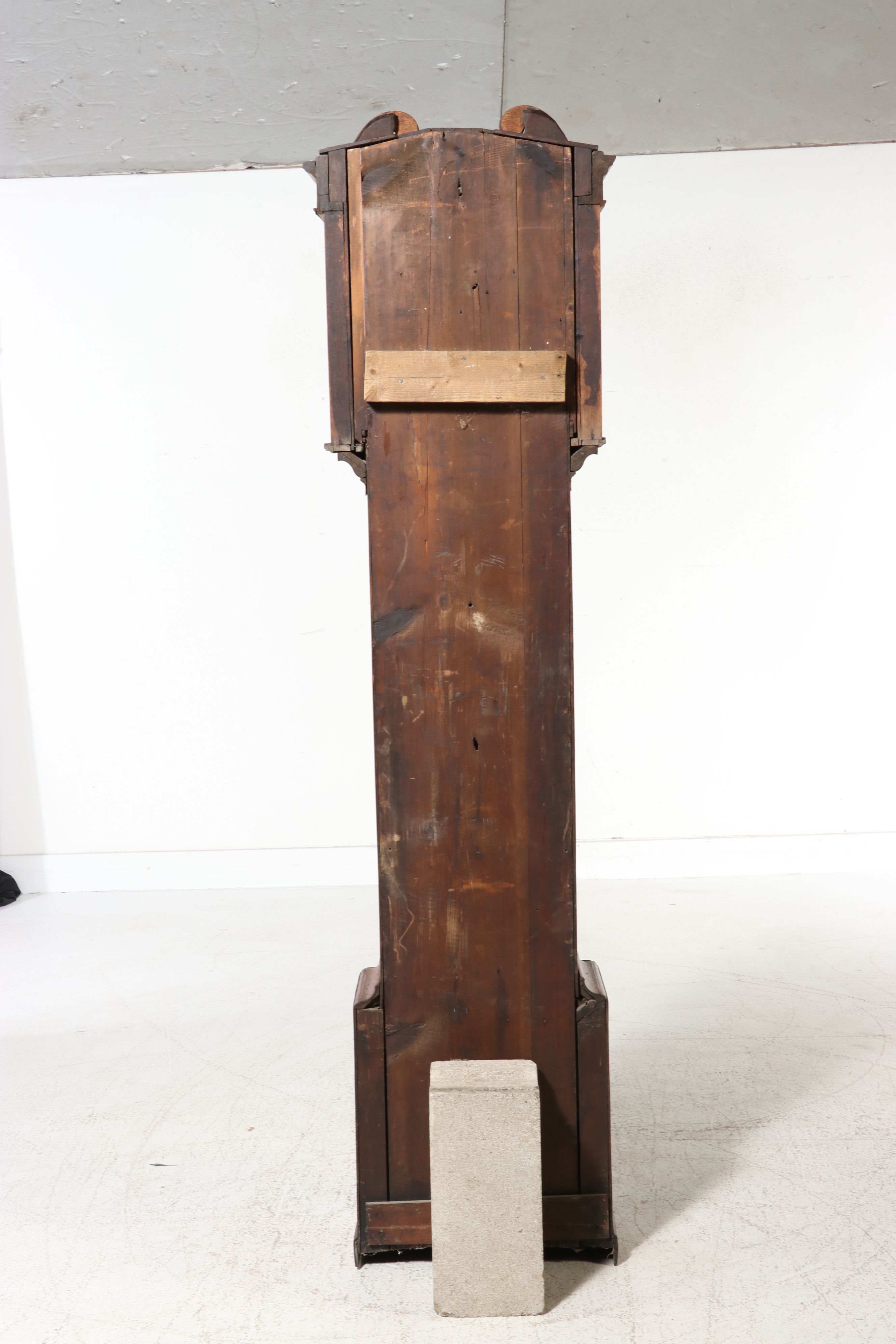 Samuel Lawson "Kighley" English Regency Oak and Walnut Longcase Clock, 18th C.