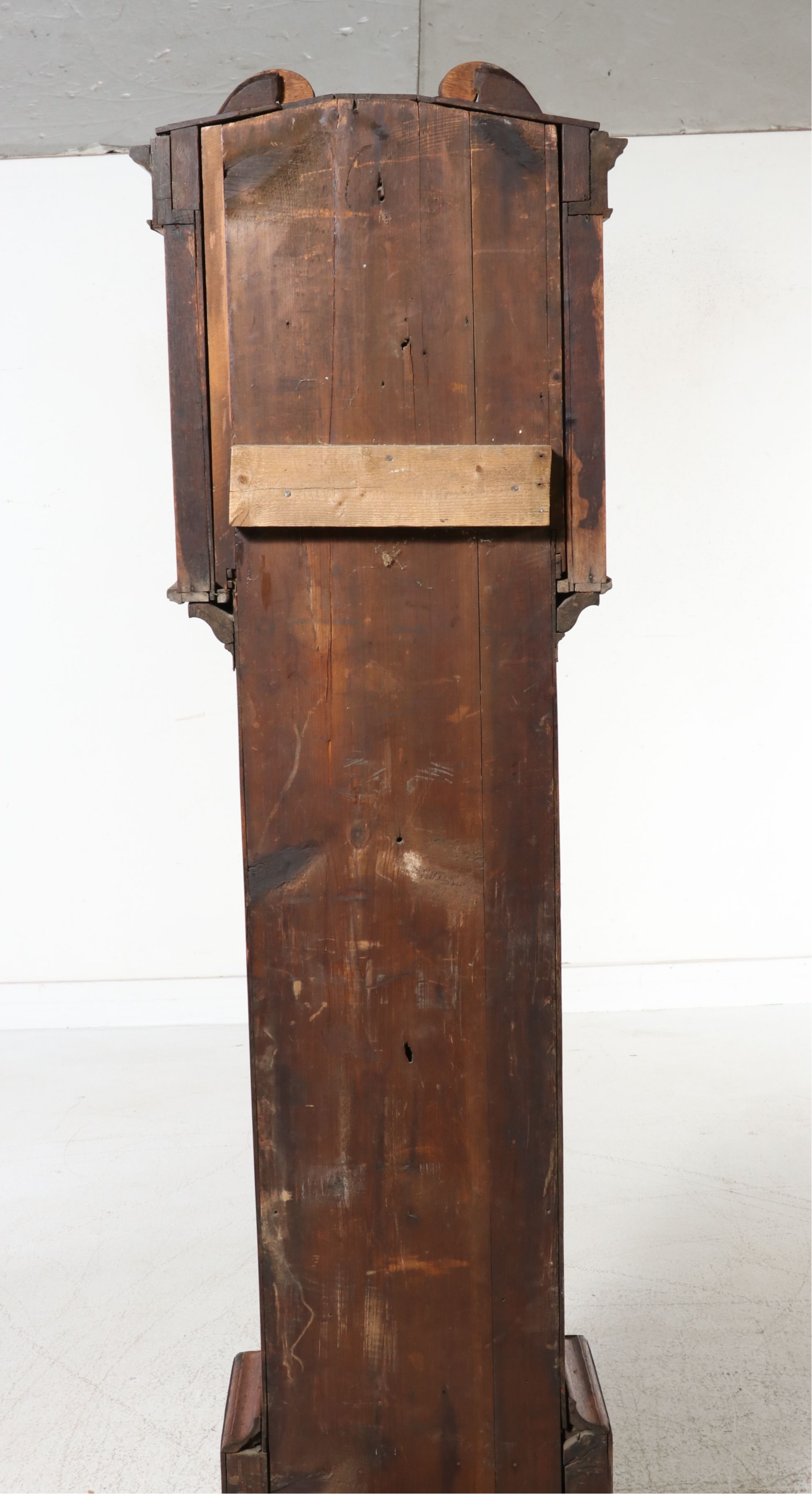 Samuel Lawson "Kighley" English Regency Oak and Walnut Longcase Clock, 18th C.