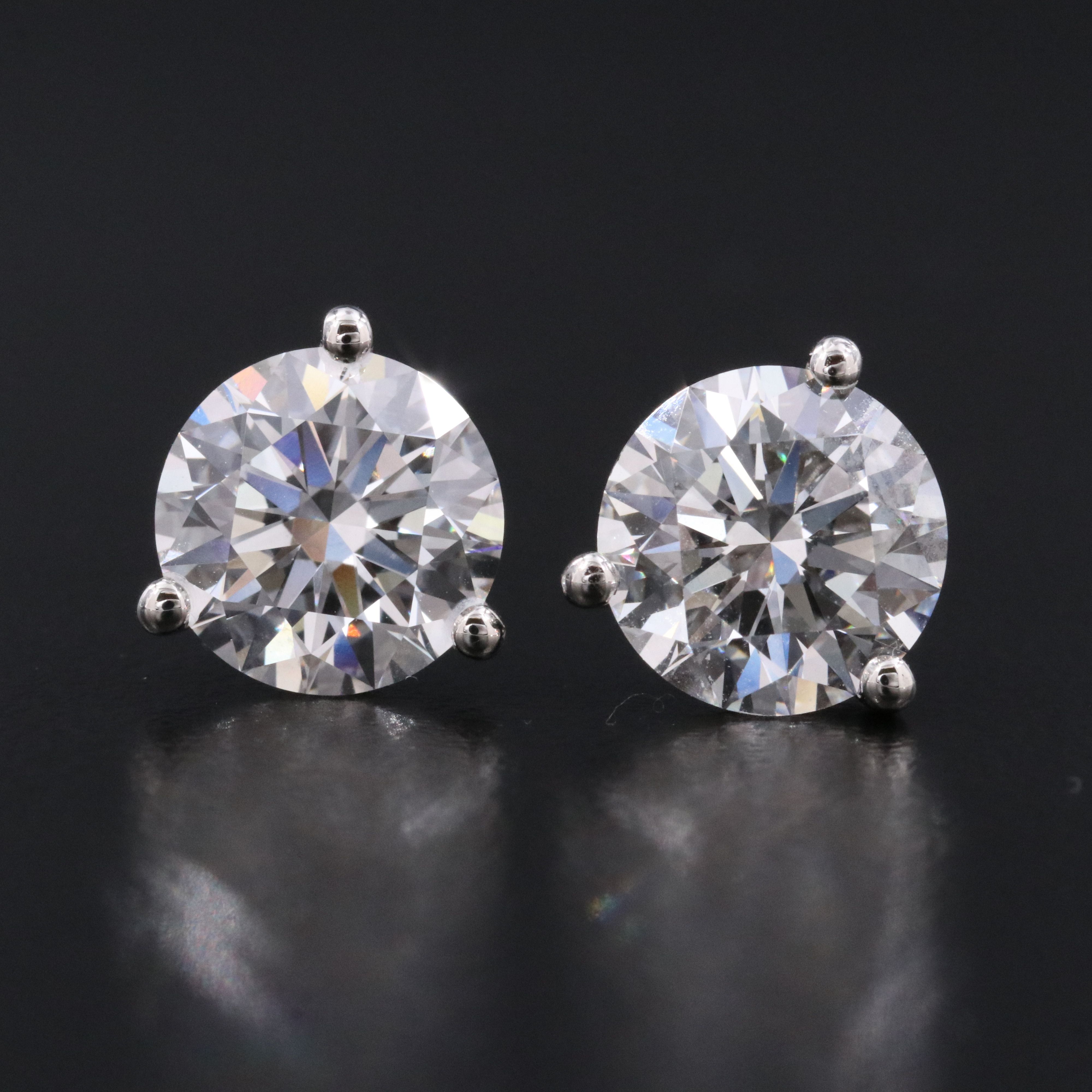 Platinum 5.10 CTW Lab Grown Diamond Stud Earrings with IGI Report