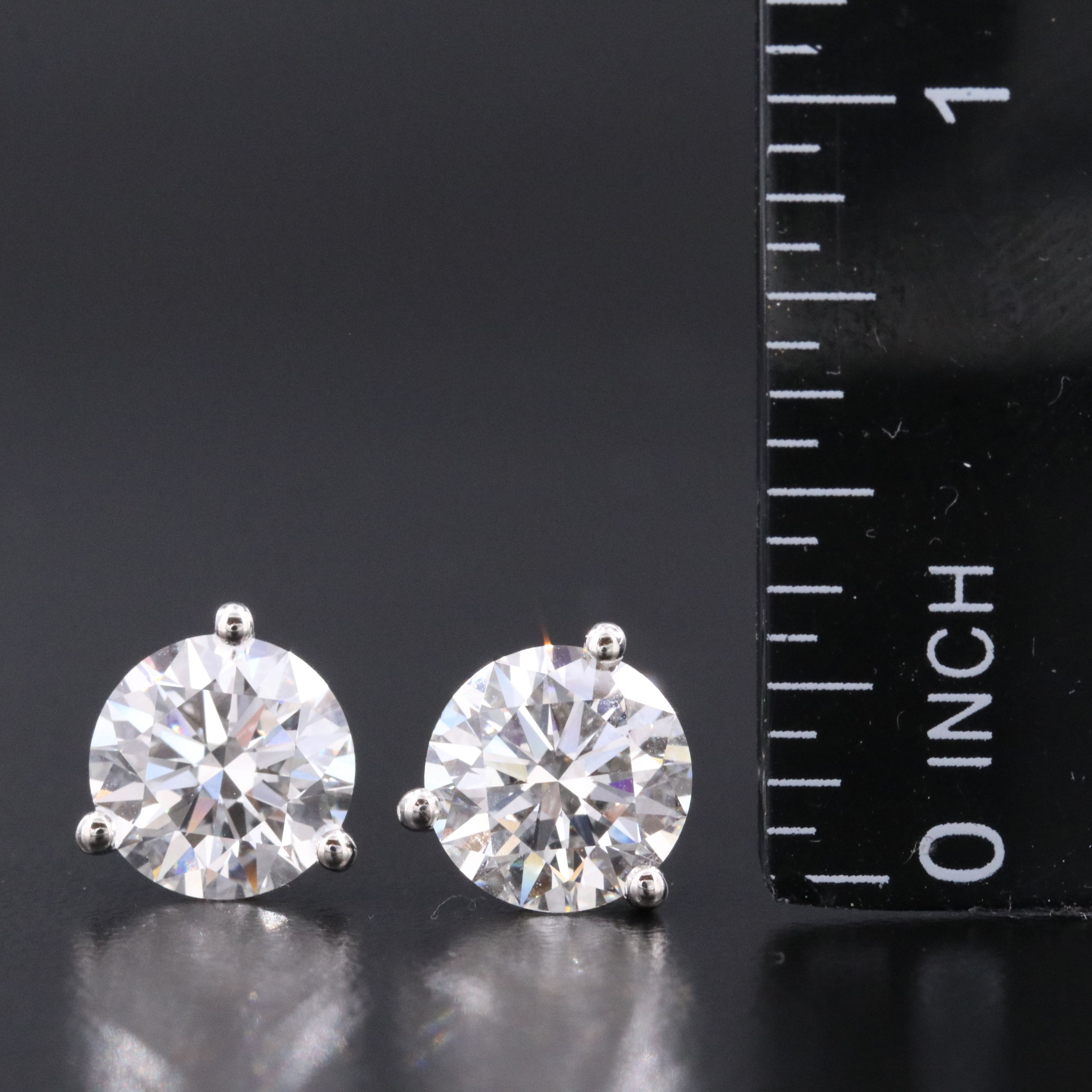 Platinum 5.10 CTW Lab Grown Diamond Stud Earrings with IGI Report