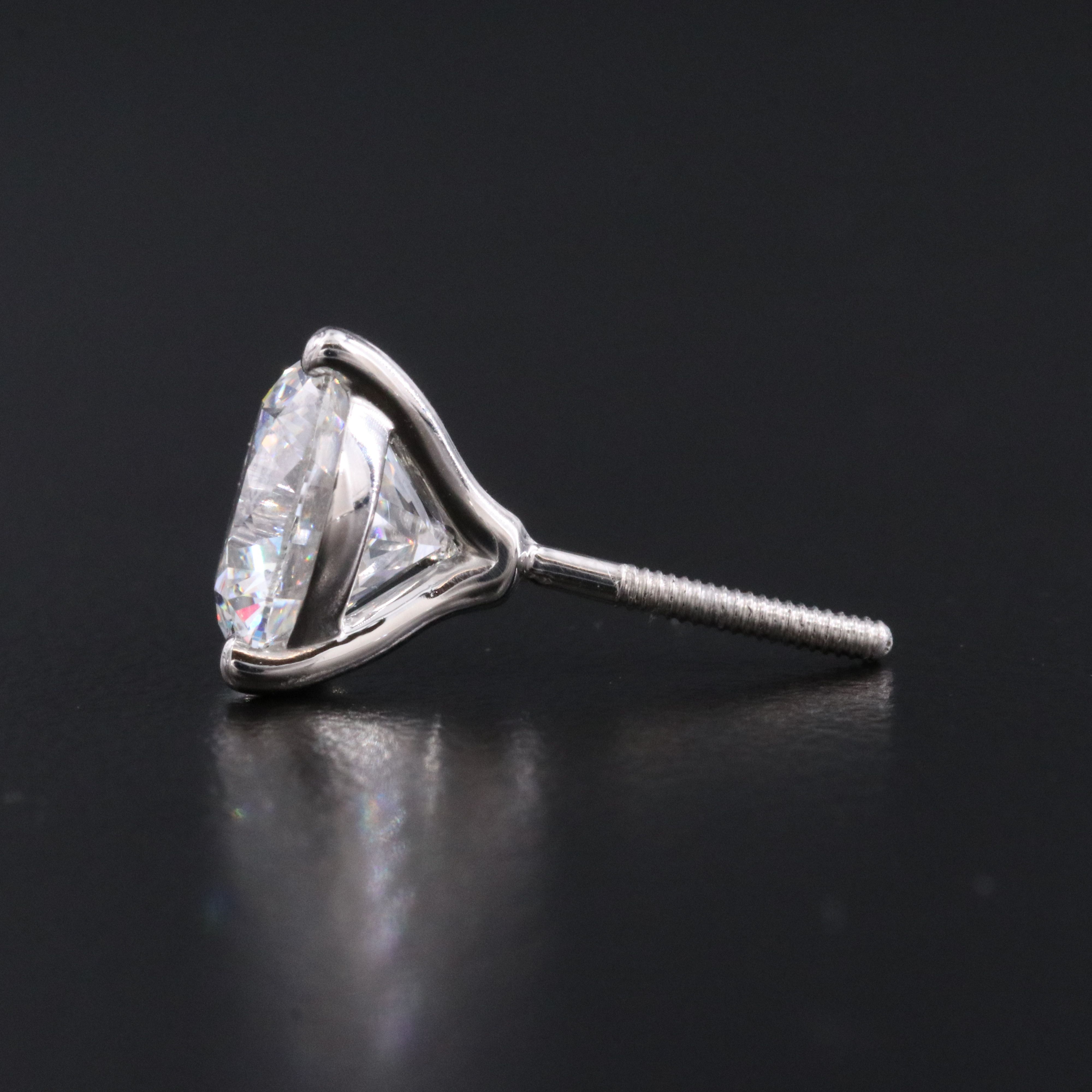 Platinum 5.10 CTW Lab Grown Diamond Stud Earrings with IGI Report