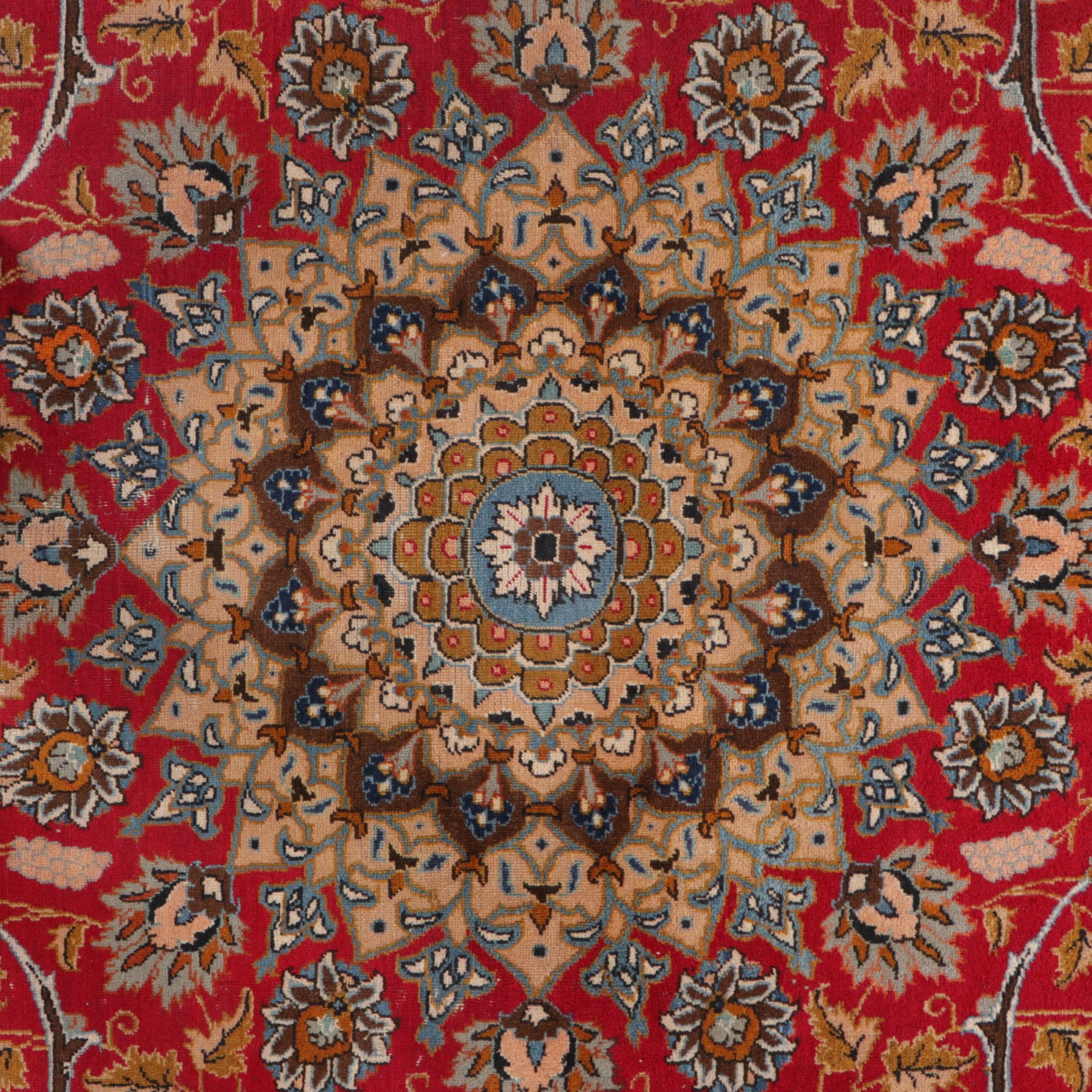 9'10 x 13'2 Hand-Knotted Persian Isfahan Room Sized Rug