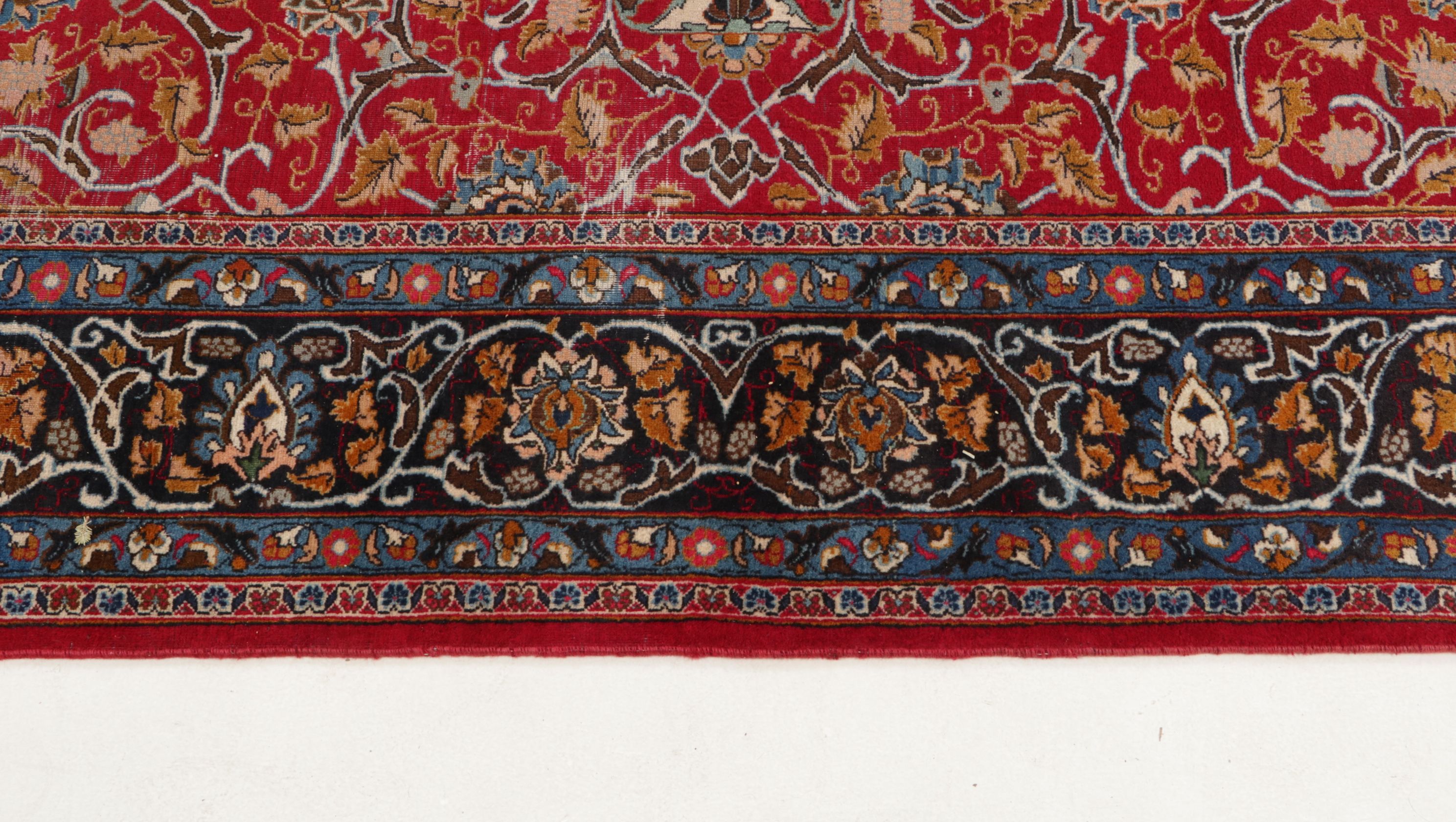 9'10 x 13'2 Hand-Knotted Persian Isfahan Room Sized Rug