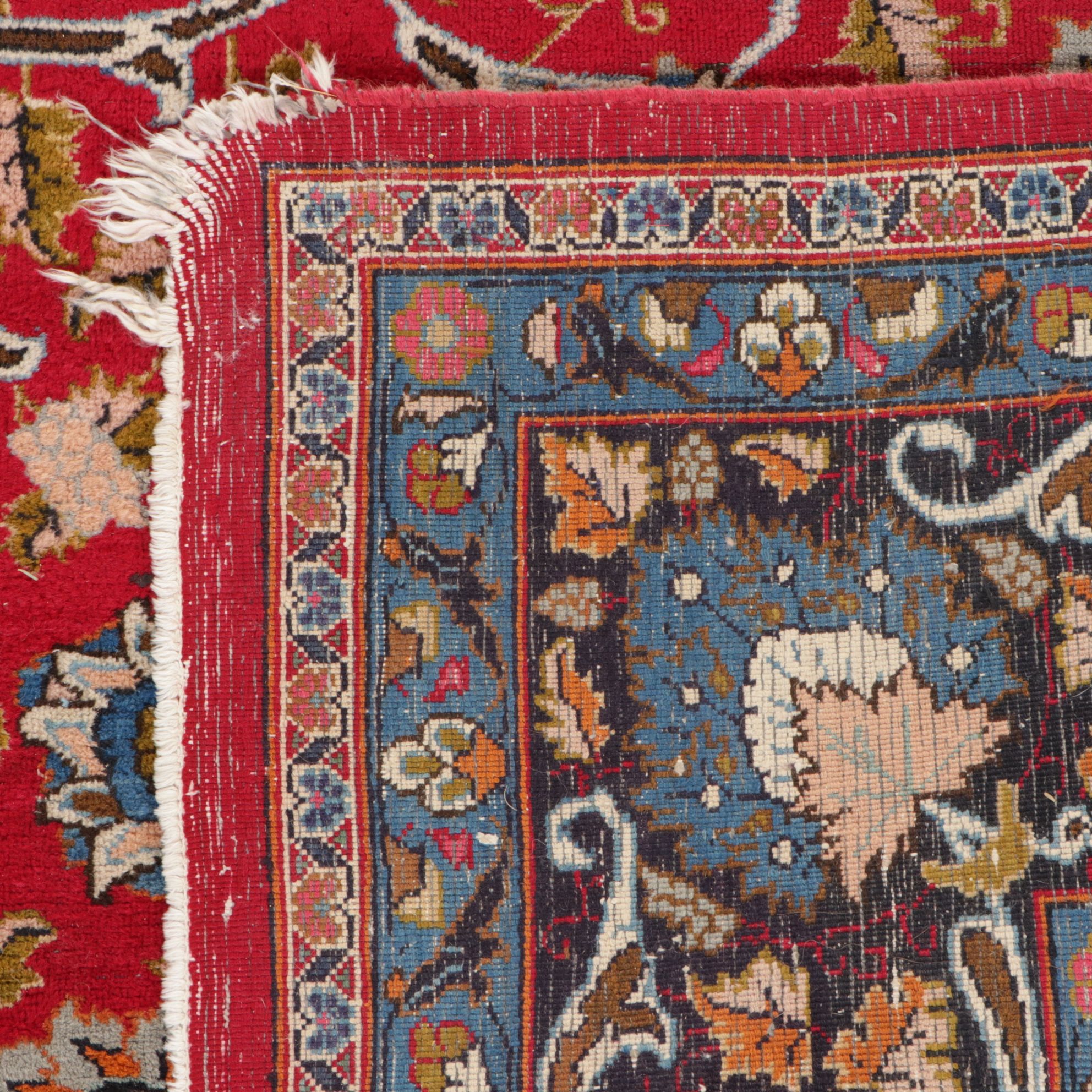 9'10 x 13'2 Hand-Knotted Persian Isfahan Room Sized Rug