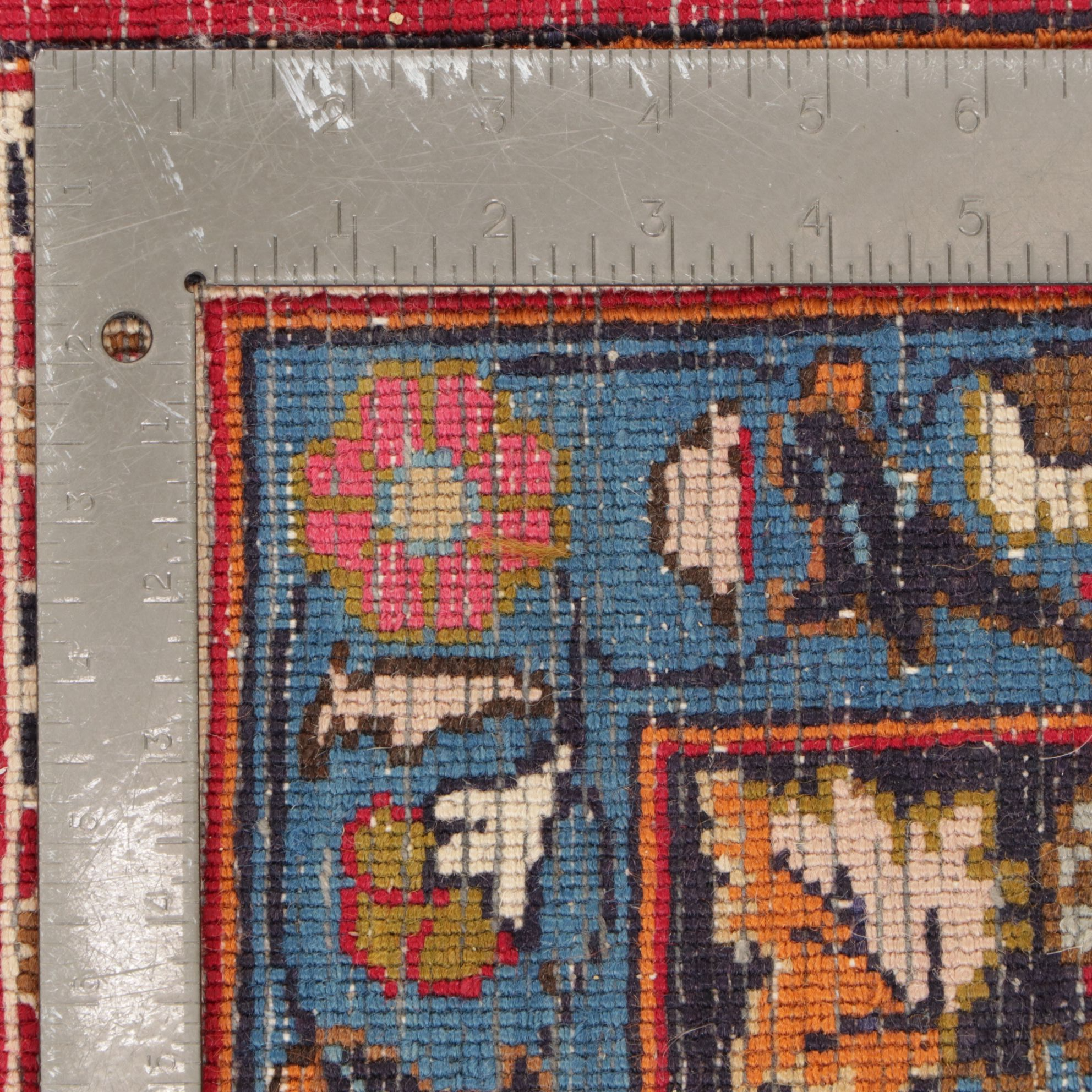 9'10 x 13'2 Hand-Knotted Persian Isfahan Room Sized Rug