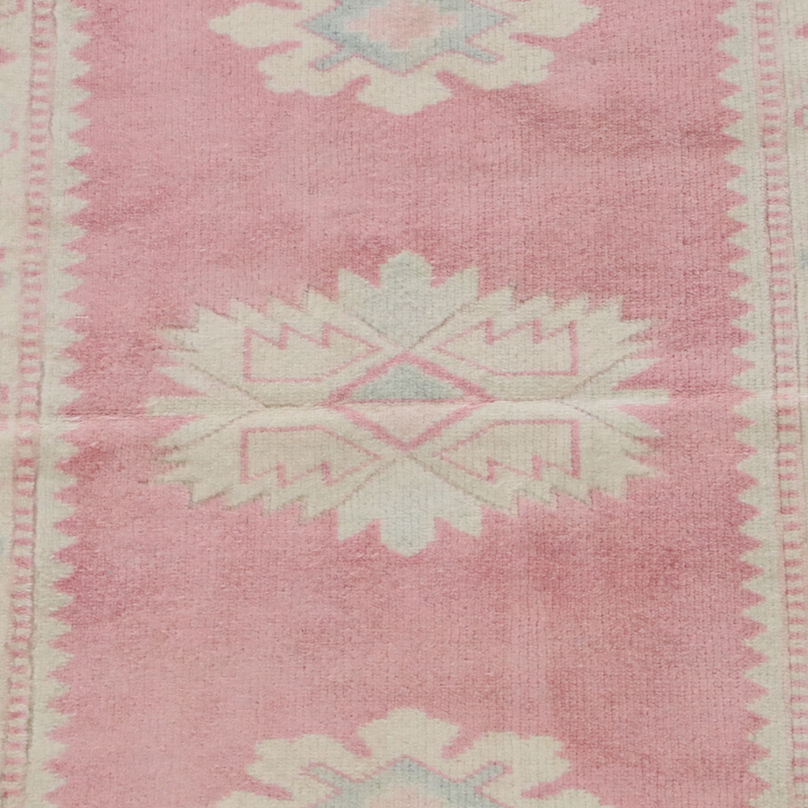 2'8 x 6'7 Hand-Knotted Turkish Oushak Carpet Runner