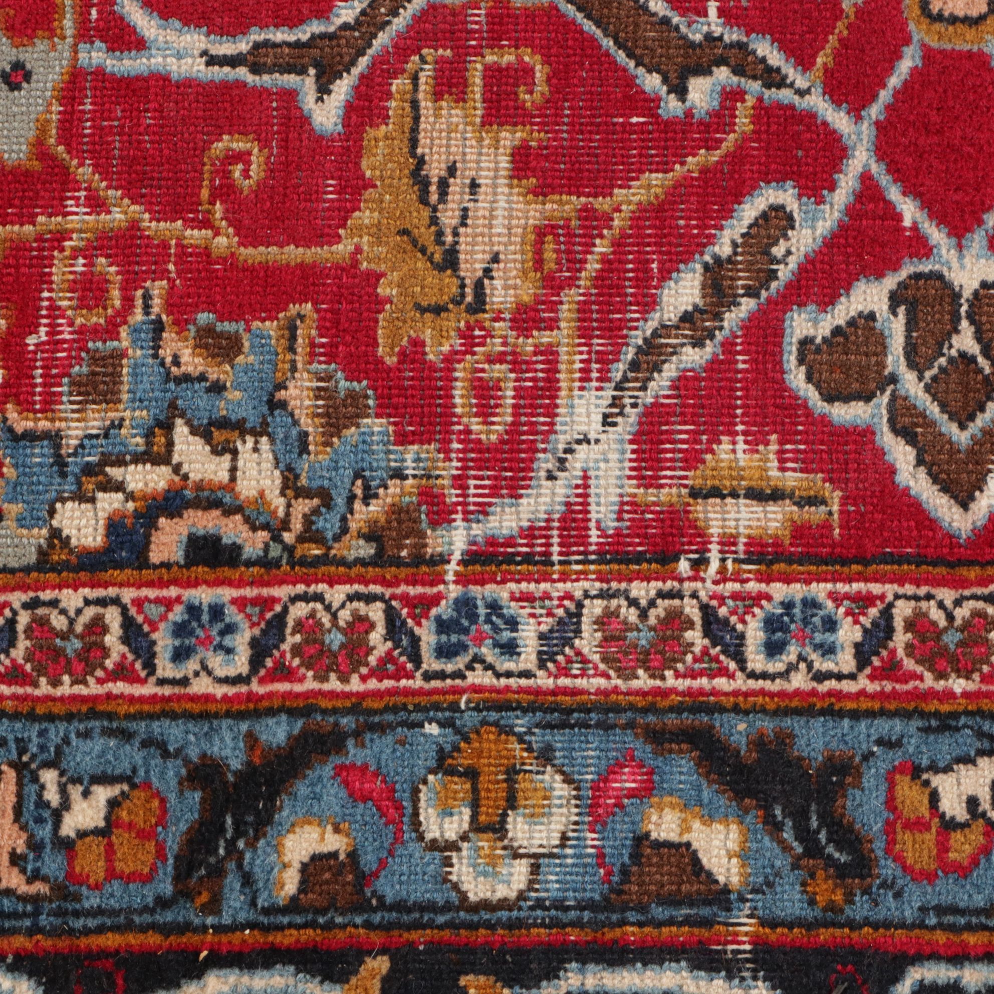 9'10 x 13'2 Hand-Knotted Persian Isfahan Room Sized Rug