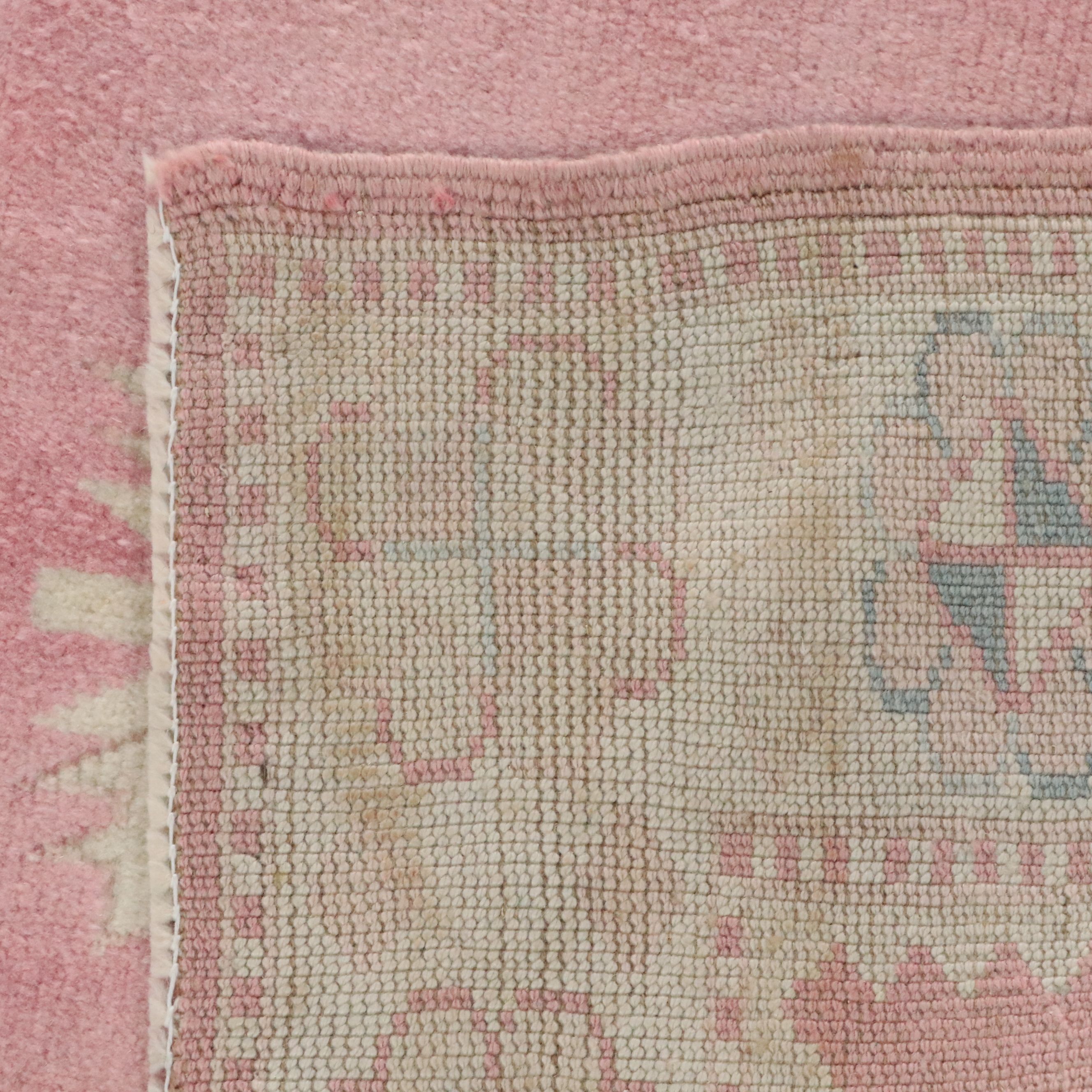 2'8 x 6'7 Hand-Knotted Turkish Oushak Carpet Runner