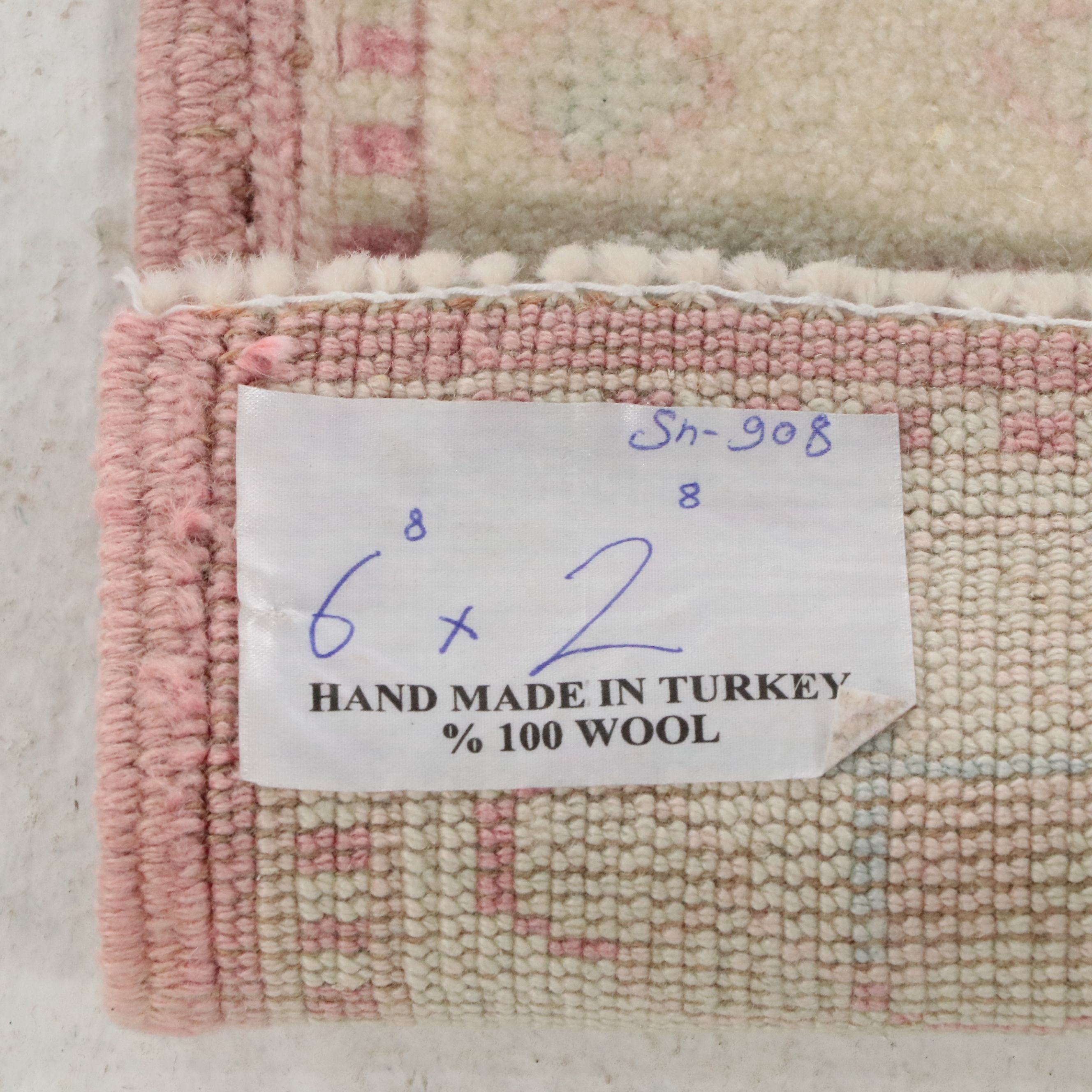 2'8 x 6'7 Hand-Knotted Turkish Oushak Carpet Runner