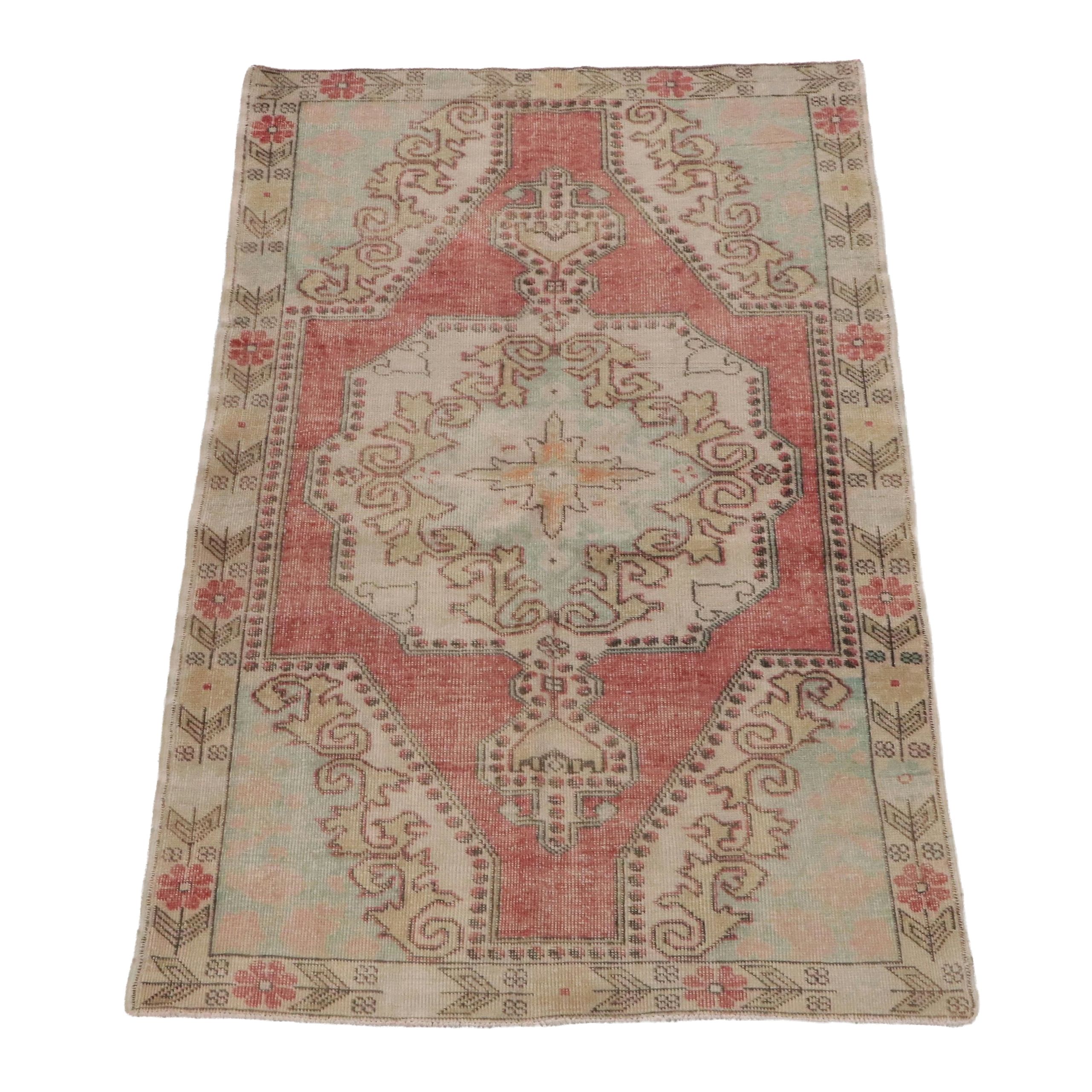 4'9 x 7'5 Hand-Knotted Turkish Oushak Anatolian Medallion Area Rug