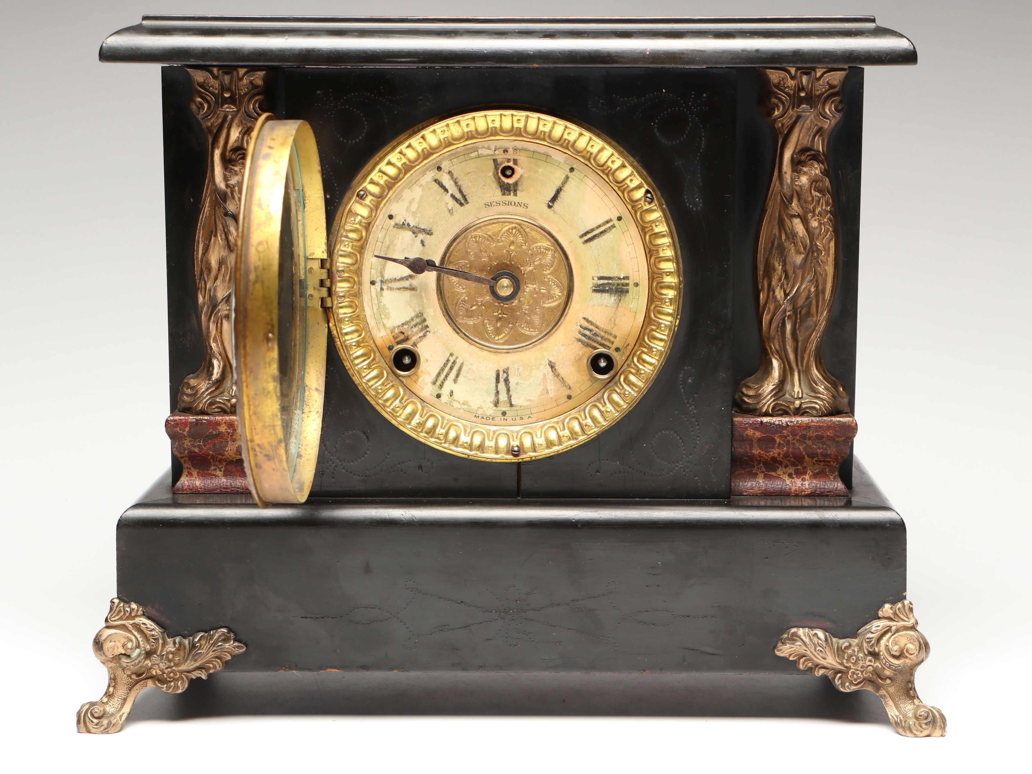 Sessions Art Nouveau Style Mantel Clock