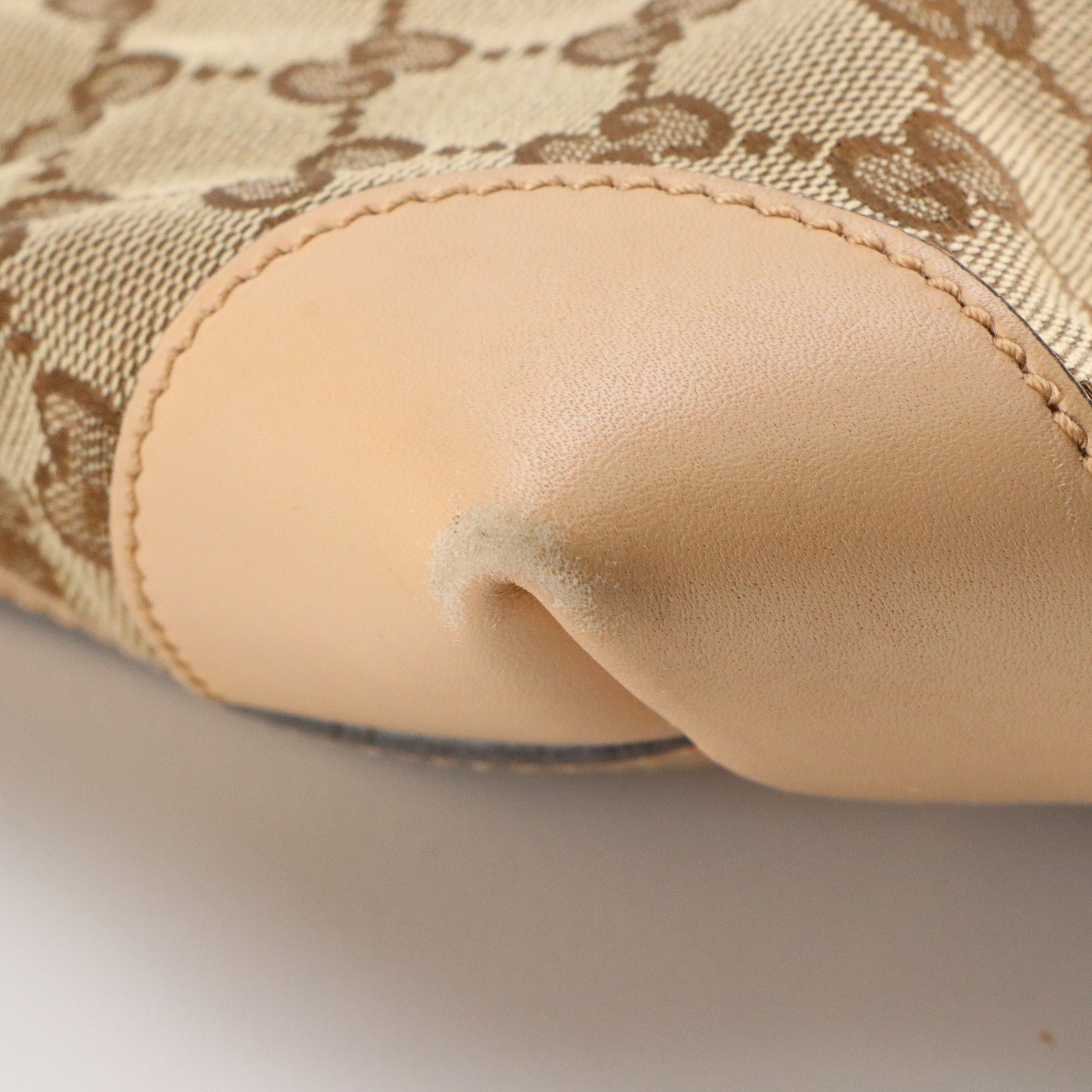 Gucci Signature Craft Tote Bag and Zip Pouch in GG Canvas and Blush/Tan Leather