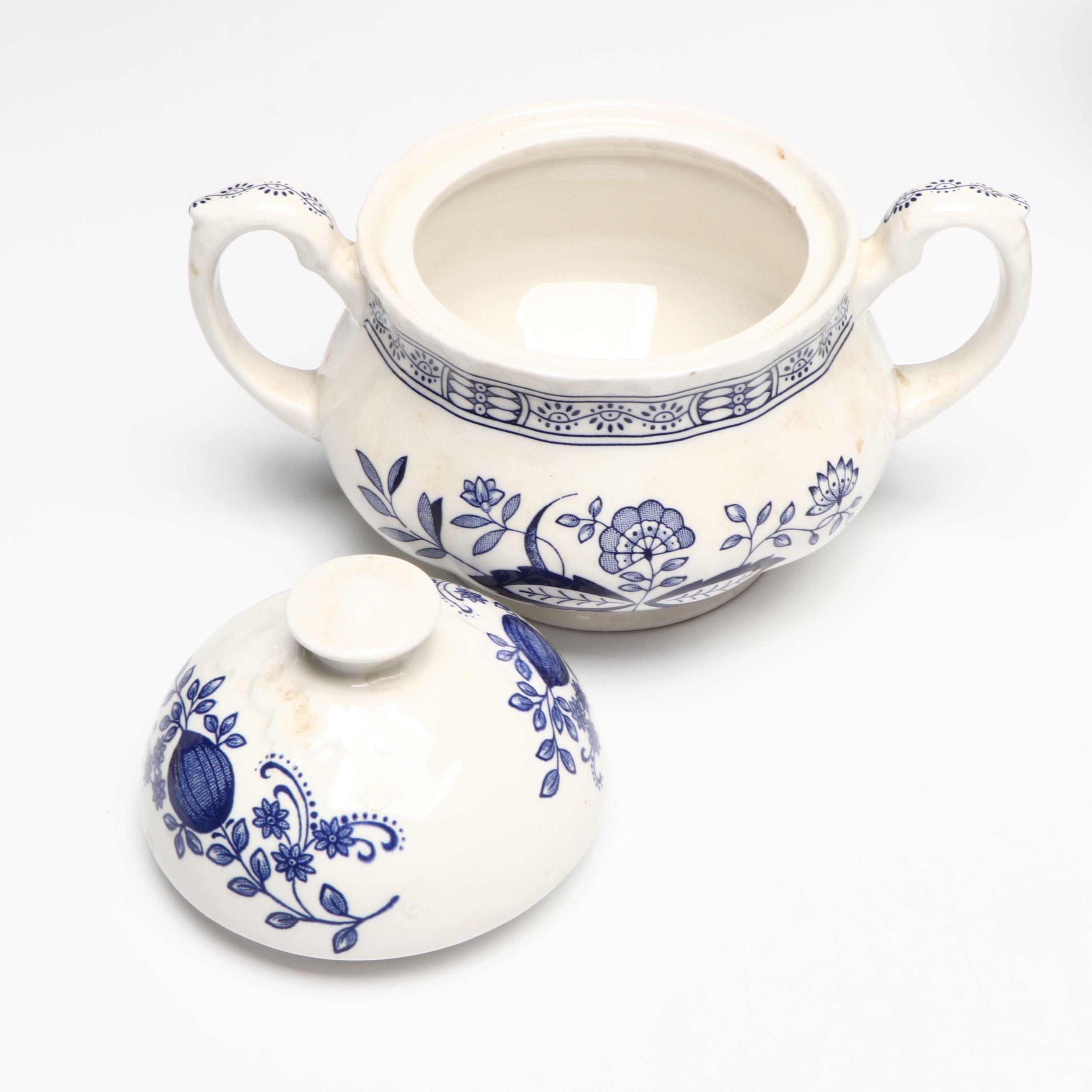 Wedgwood "Blue Heritage" with Adams "Sharon" Ceramic Dinnerware