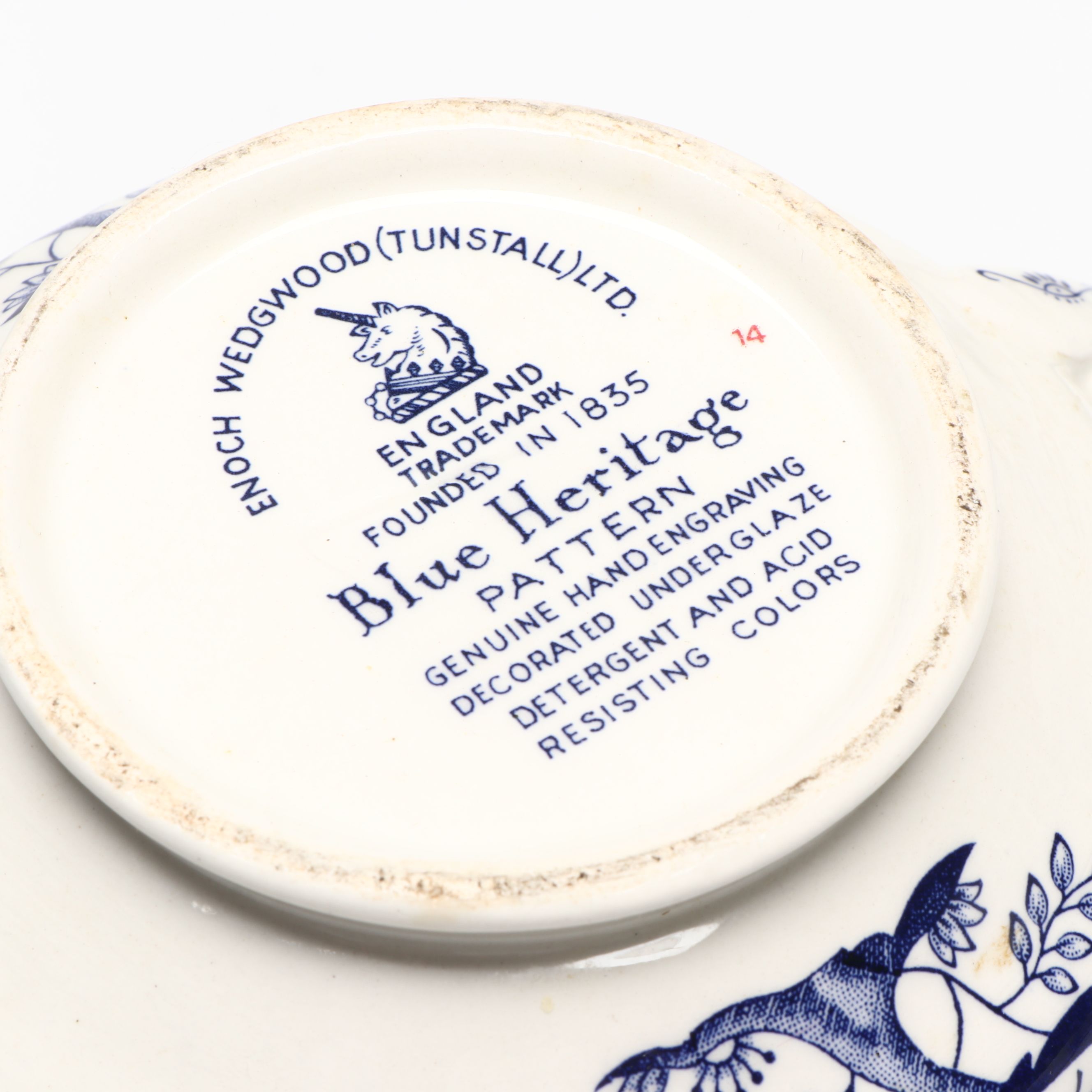 Wedgwood "Blue Heritage" with Adams "Sharon" Ceramic Dinnerware